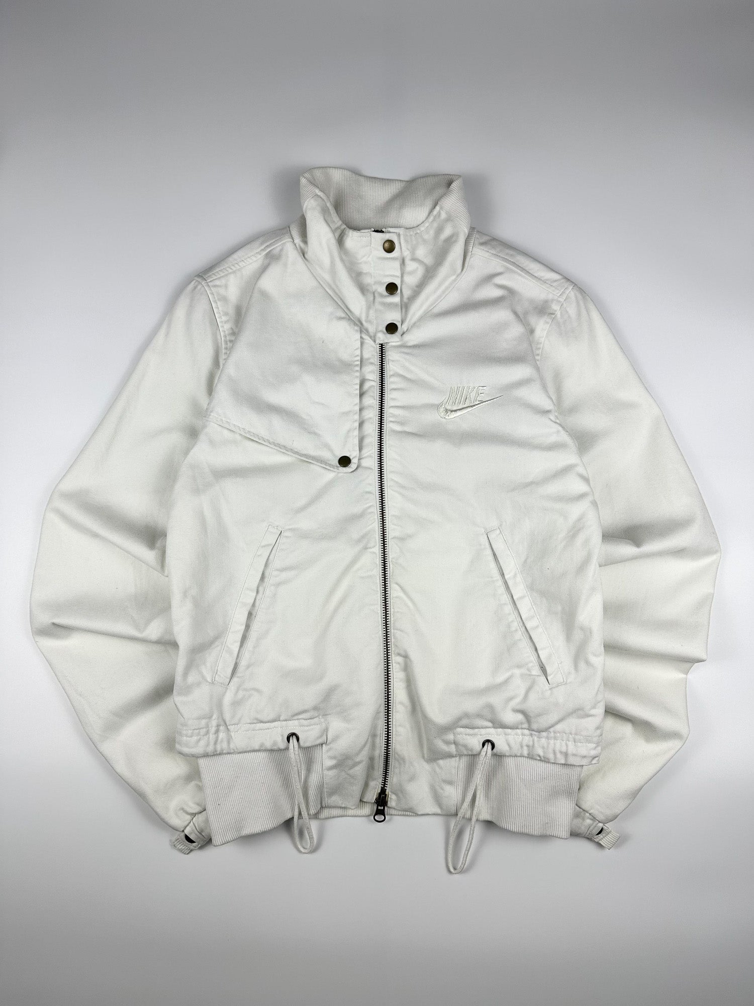 Vintage 00s Nike Canvas Heavyweight Embroidered Club Logo Utility Field Track Jacket (S)