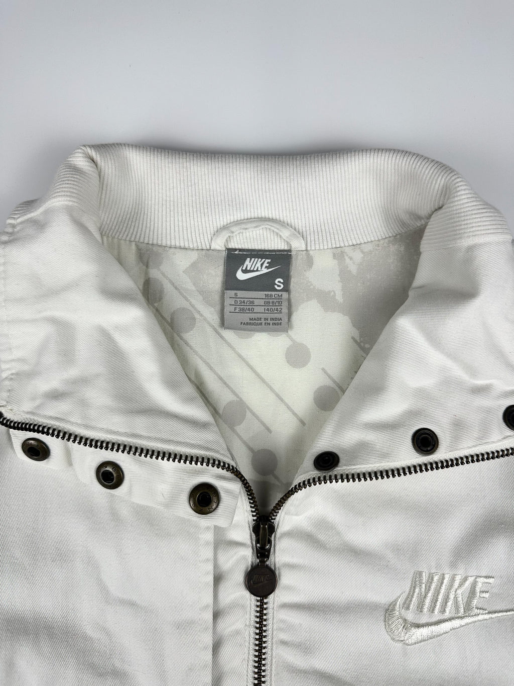 Vintage 00s Nike Canvas Heavyweight Embroidered Club Logo Utility Field Track Jacket (S)
