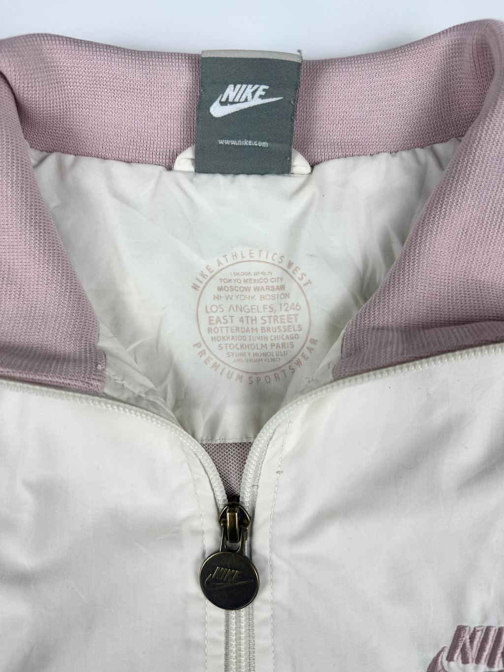Vintage 00s Nike Athletics West Embroidered Club Logo Bomber Jacket (M)