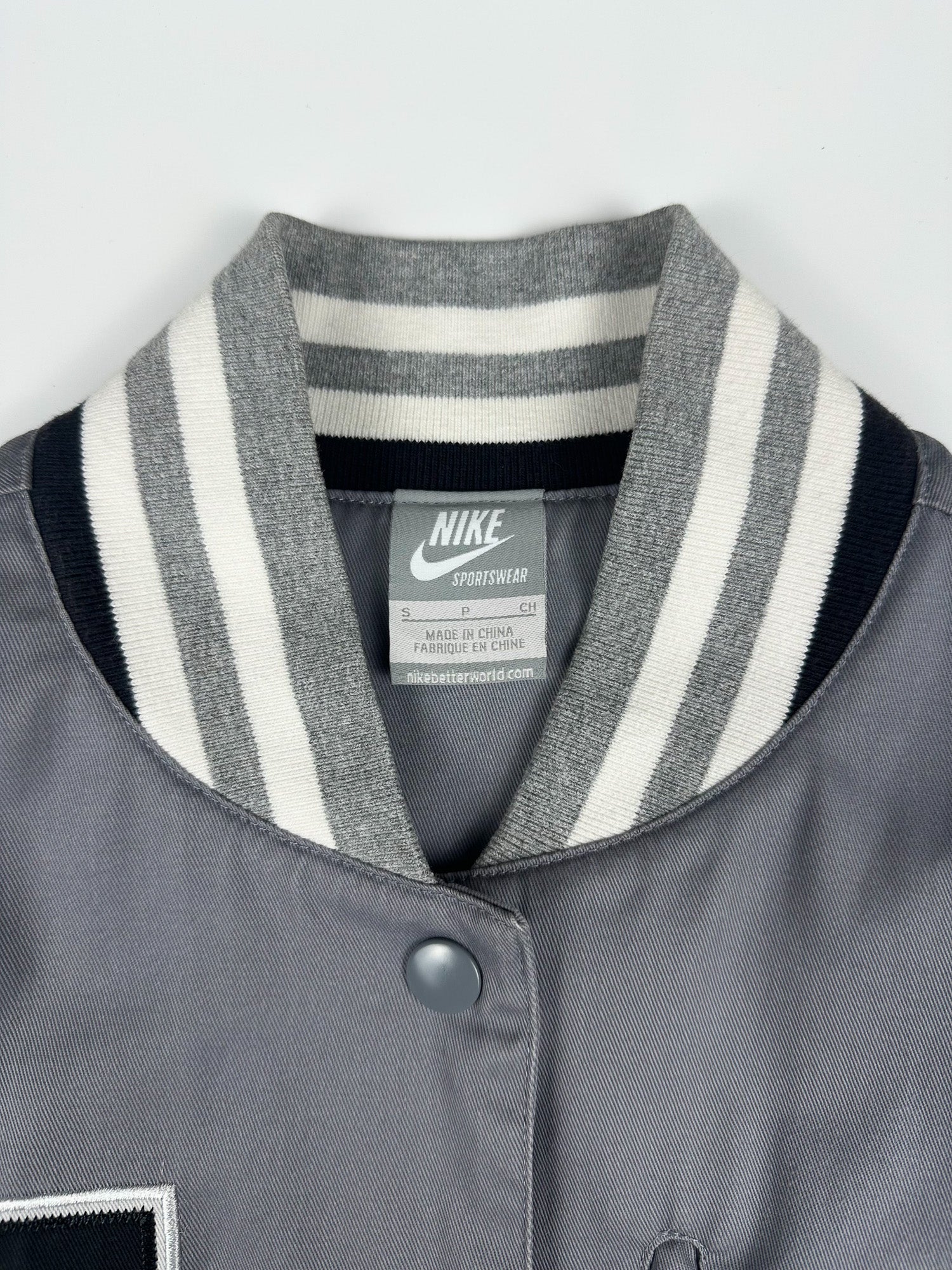 Vintage 00s Nike Force Uptowns 1989 Varsity Bomber Jacket (S)