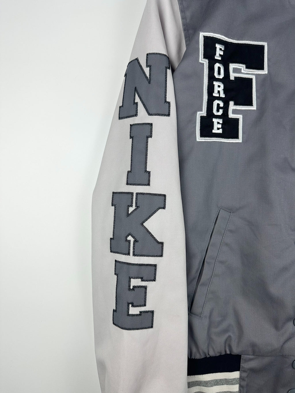 Vintage 00s Nike Force Uptowns 1989 Varsity Bomber Jacket (S)