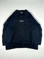 Vintage 90s Adidas Football Soccer Jersey Collar Training Drill Pullover Top (M)