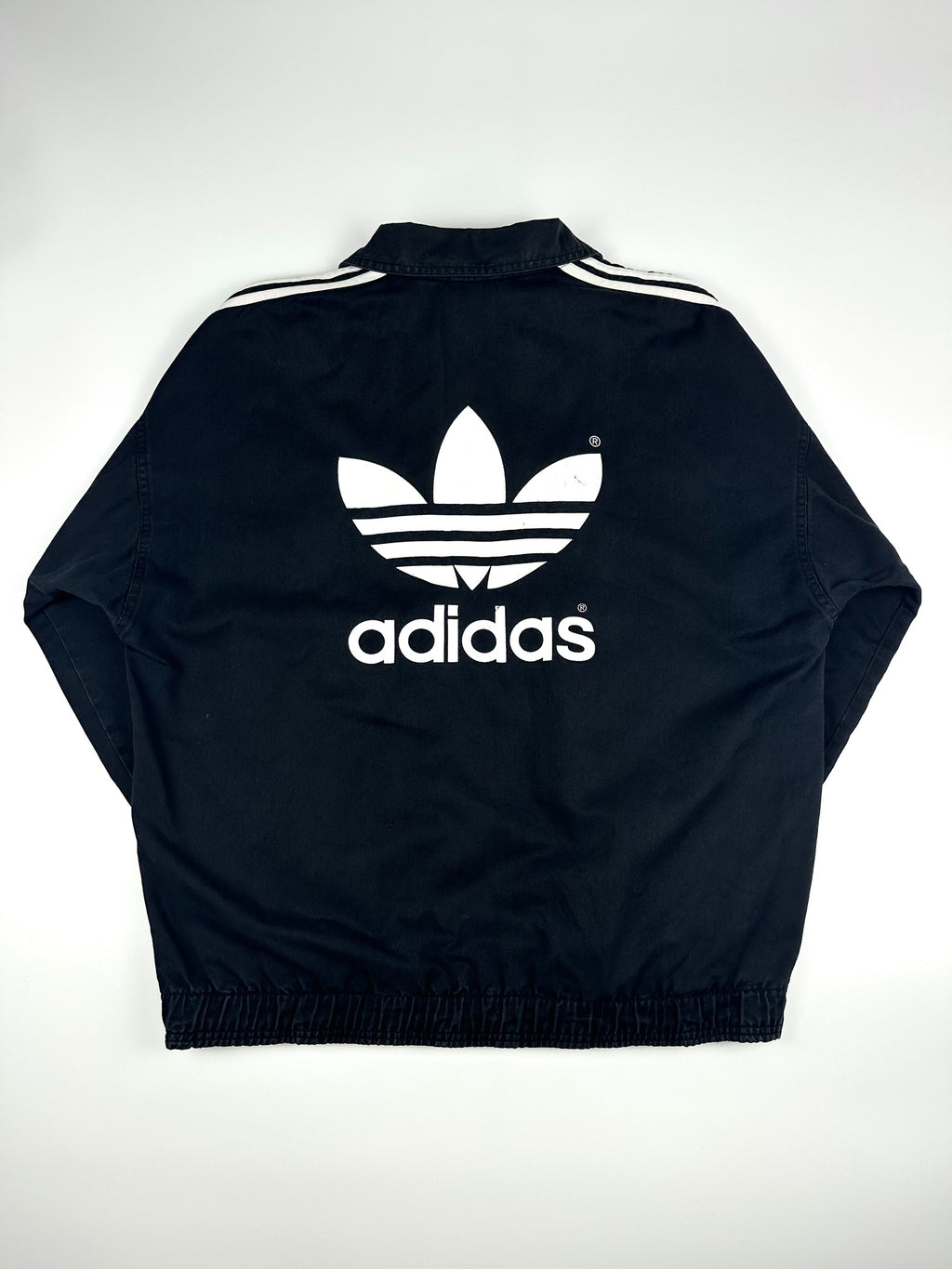Vintage 90s Adidas Football Soccer Jersey Collar Training Drill Pullover Top (M)