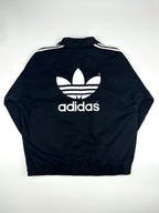 Vintage 90s Adidas Football Soccer Jersey Collar Training Drill Pullover Top (M)