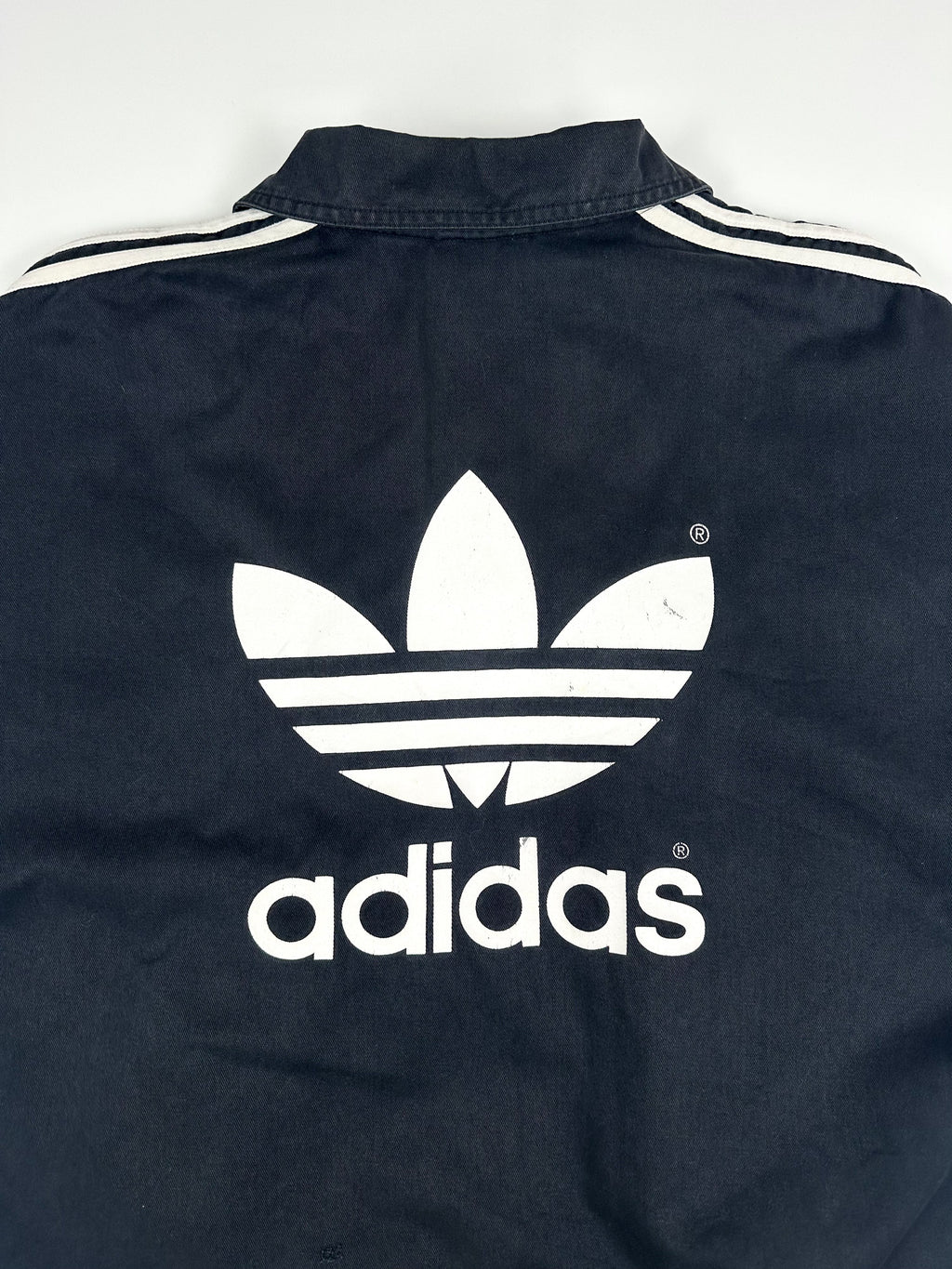 Vintage 90s Adidas Football Soccer Jersey Collar Training Drill Pullover Top (M)