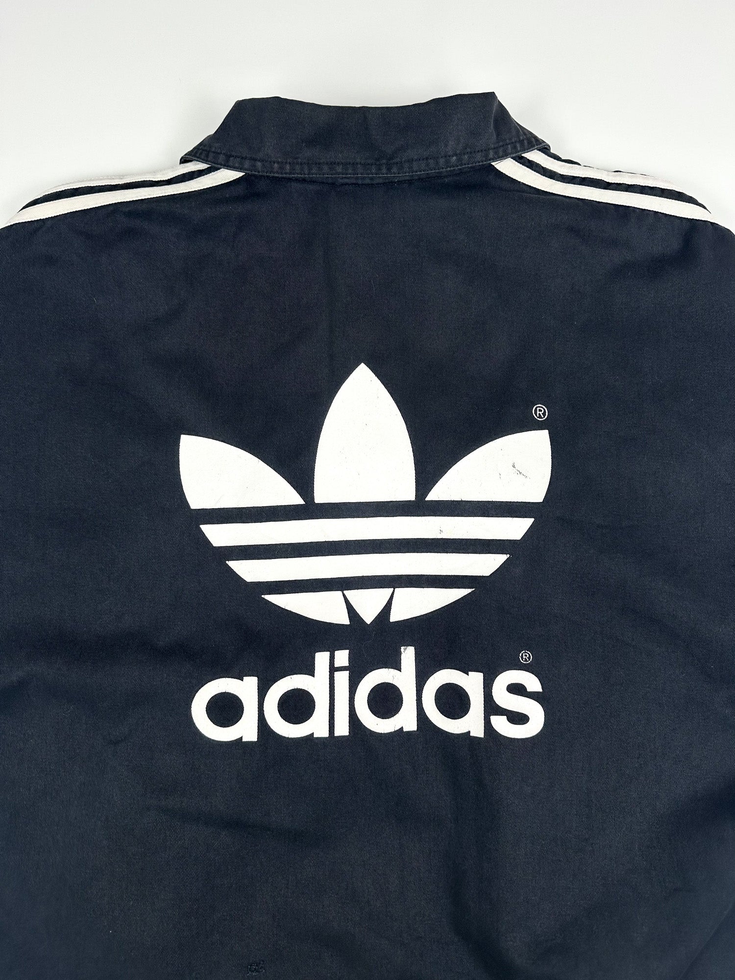 Vintage 90s Adidas Football Soccer Jersey Collar Training Drill Pullover Top (M)