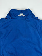 Vintage 90s 1999 Adidas Embroidered Logos 3 Stripe Windbreaker Jacket (XL)