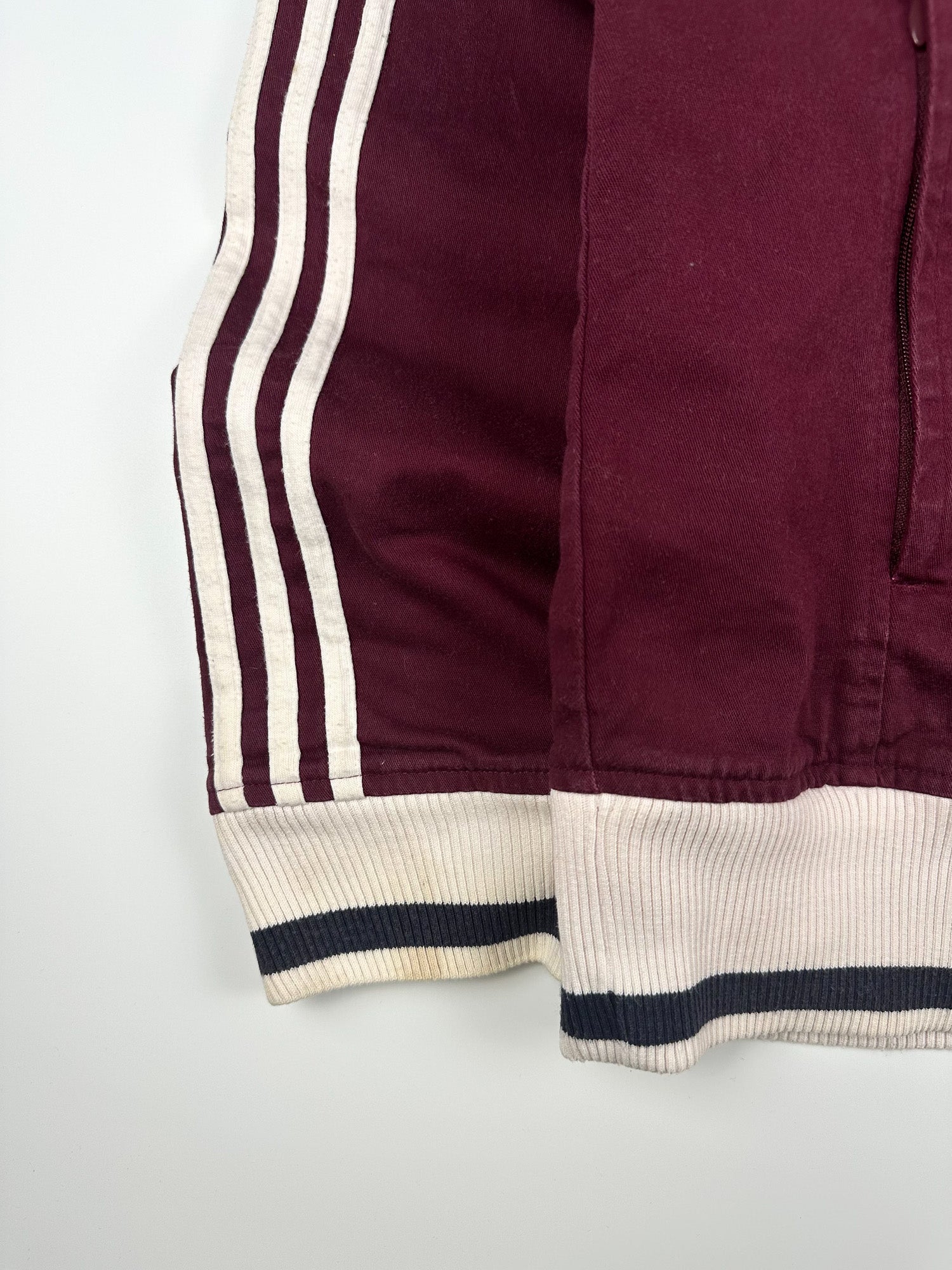 Vintage 00s 2003 Adidas Heavyweight Canvas Embroidered Spellout Track Jacket (XL)