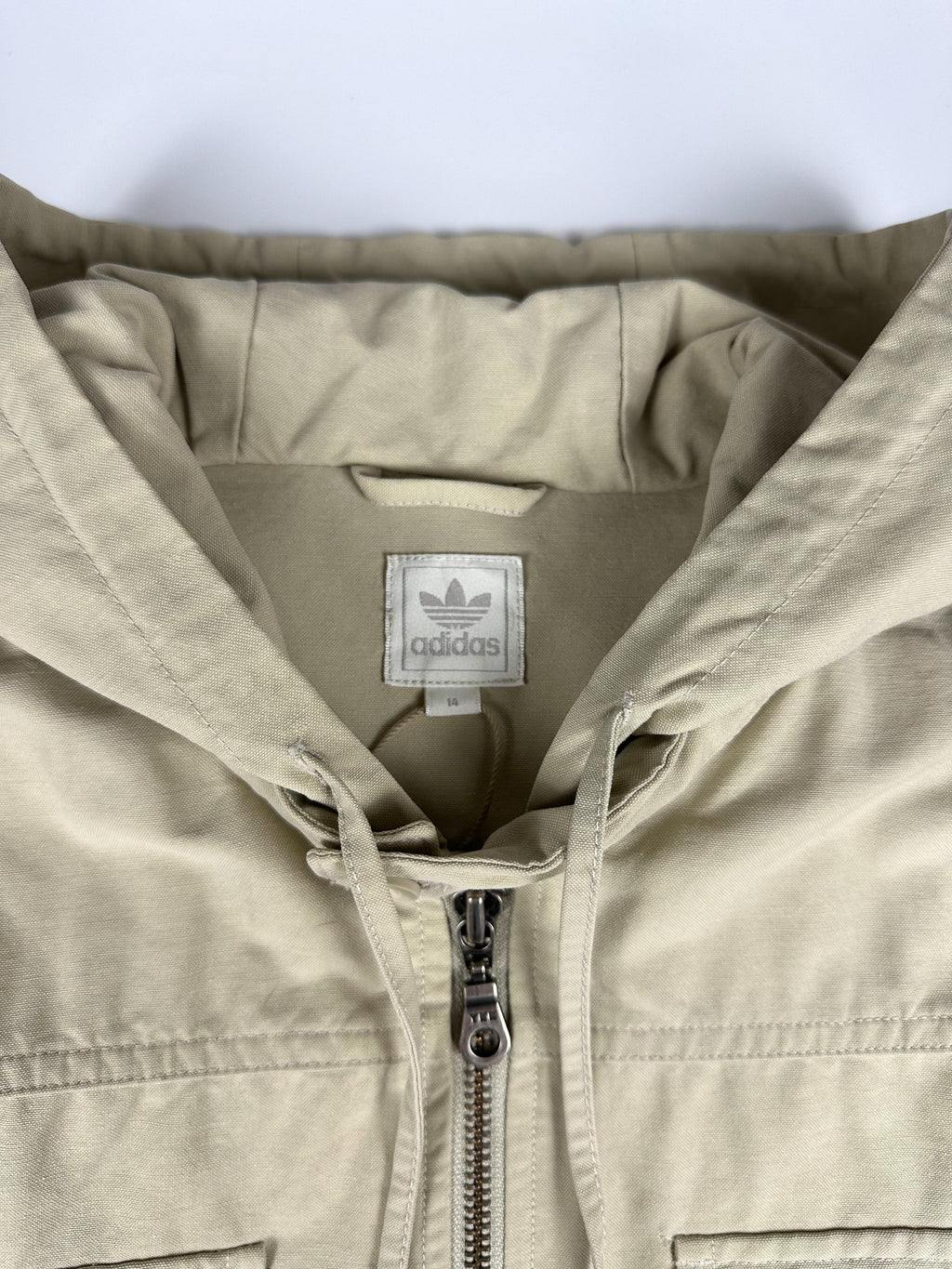 Vintage 00s 2004 Adidas Hooded Utility Trench Parka Windbreaker Jacket (L)