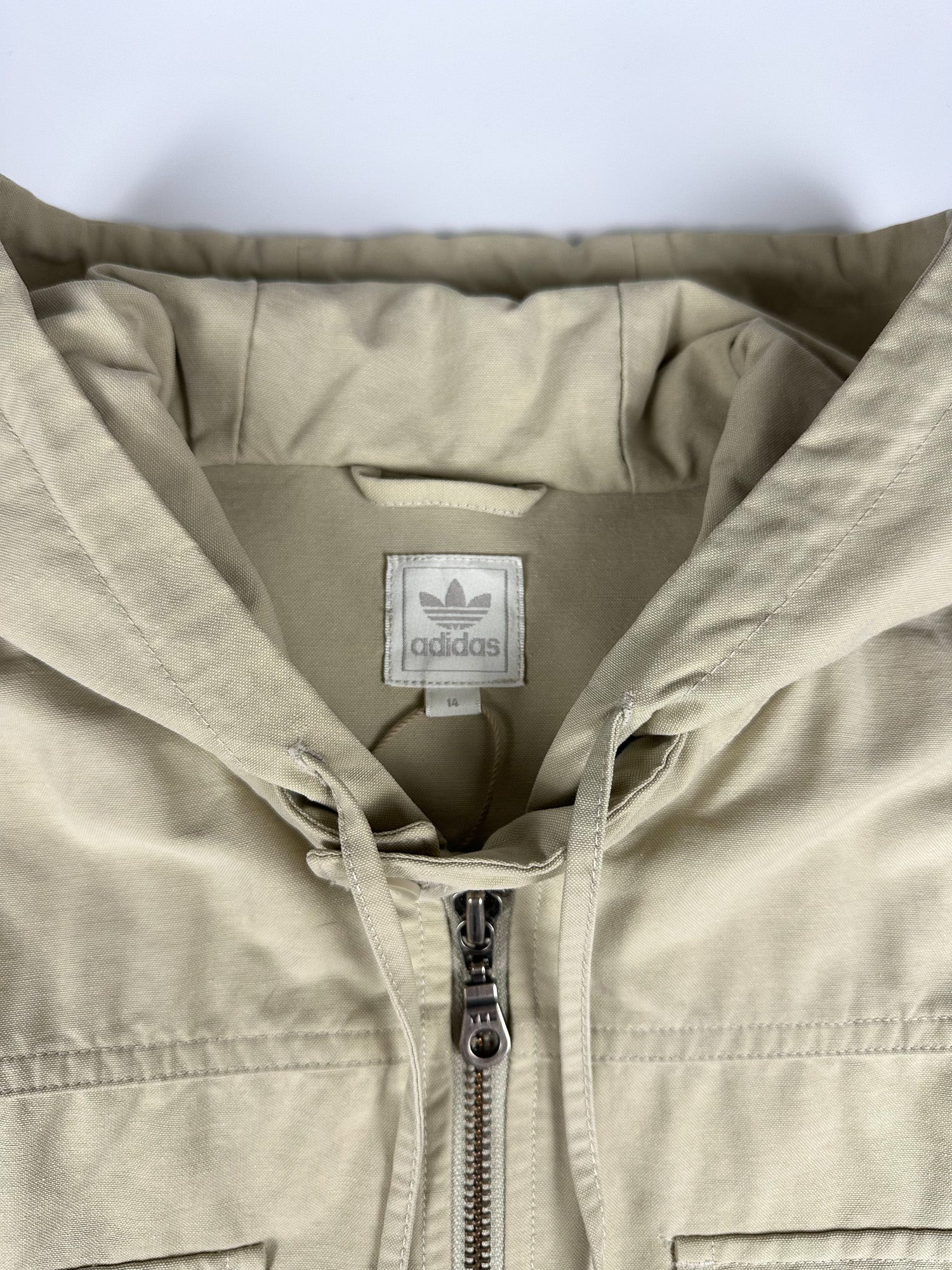 Vintage 00s 2004 Adidas Hooded Utility Trench Parka Windbreaker Jacket (L)