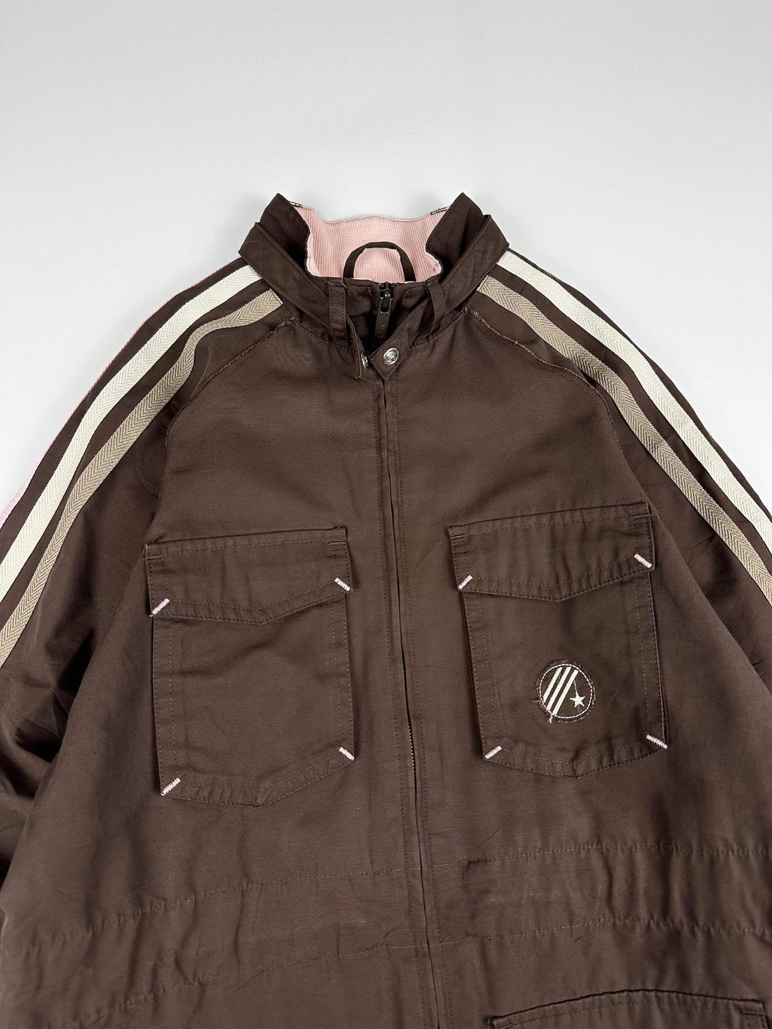 Vintage 00s 2006 Youth Girls Multi Pocket Utility Windbreaker Parka Jacket (M)