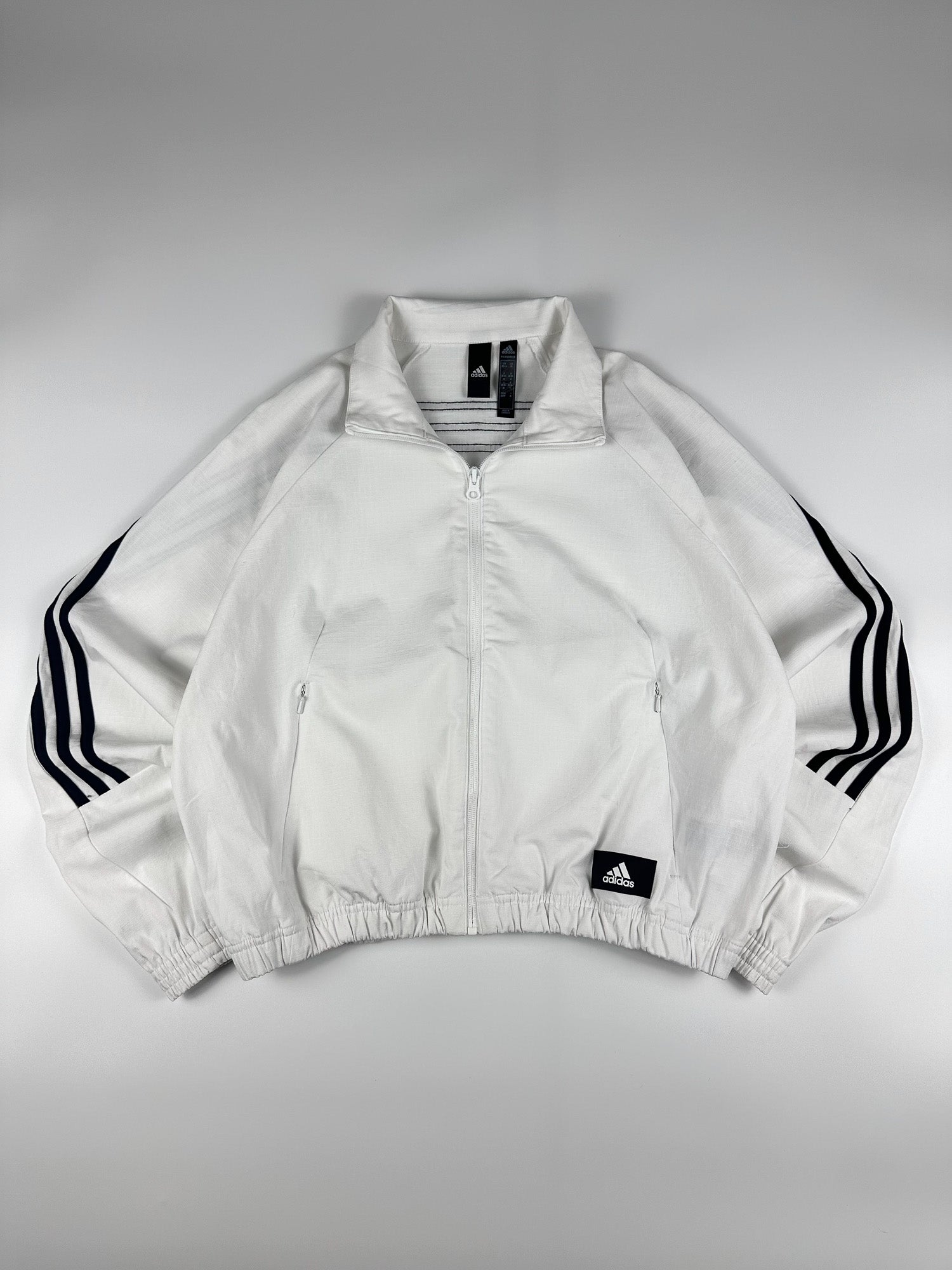 Preloved Adidas Primegreen 3 Stripe Wrap Around Track Jacket (XS)