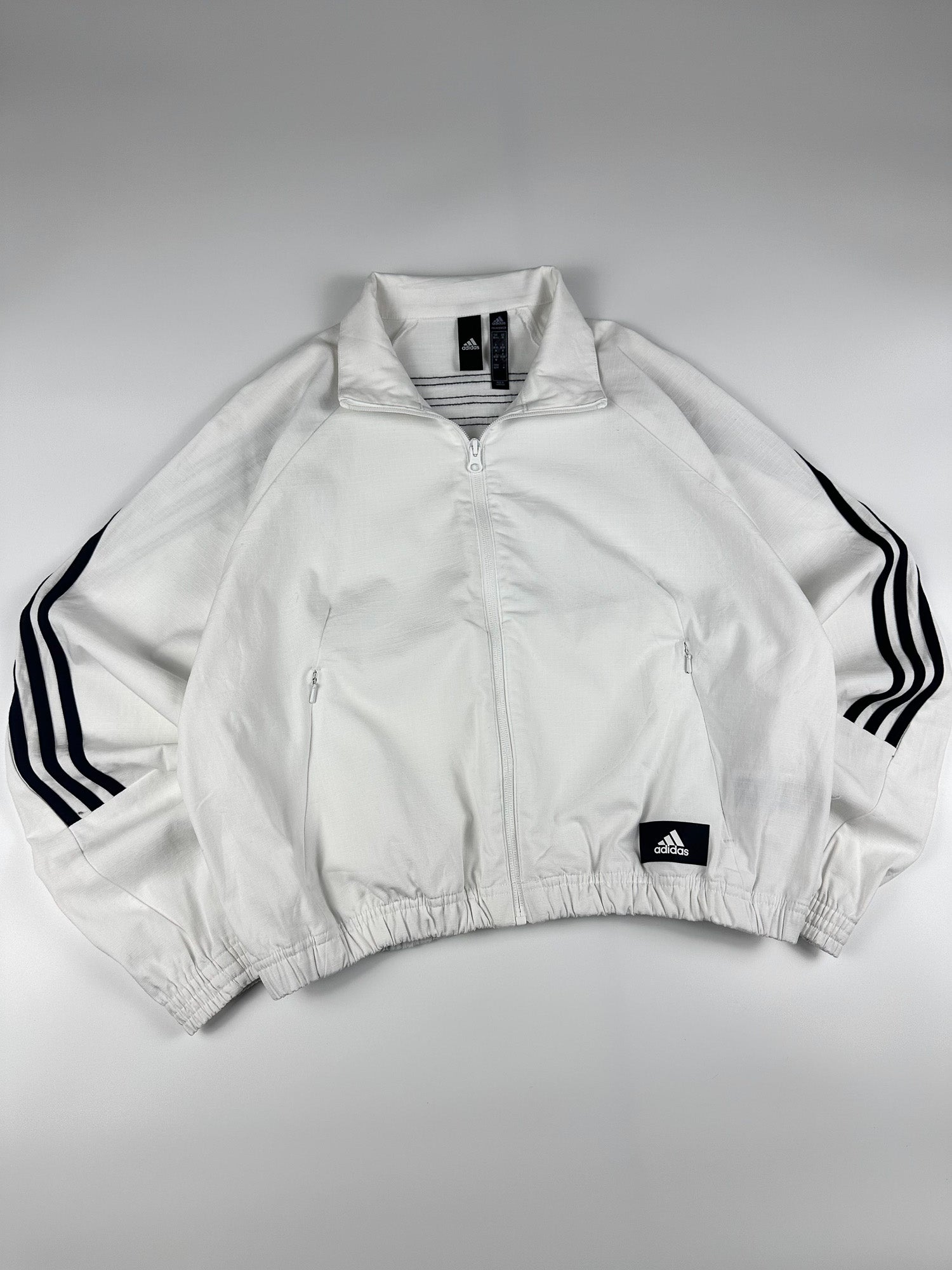 Preloved Adidas Primegreen 3 Stripe Wrap Around Track Jacket (XS)