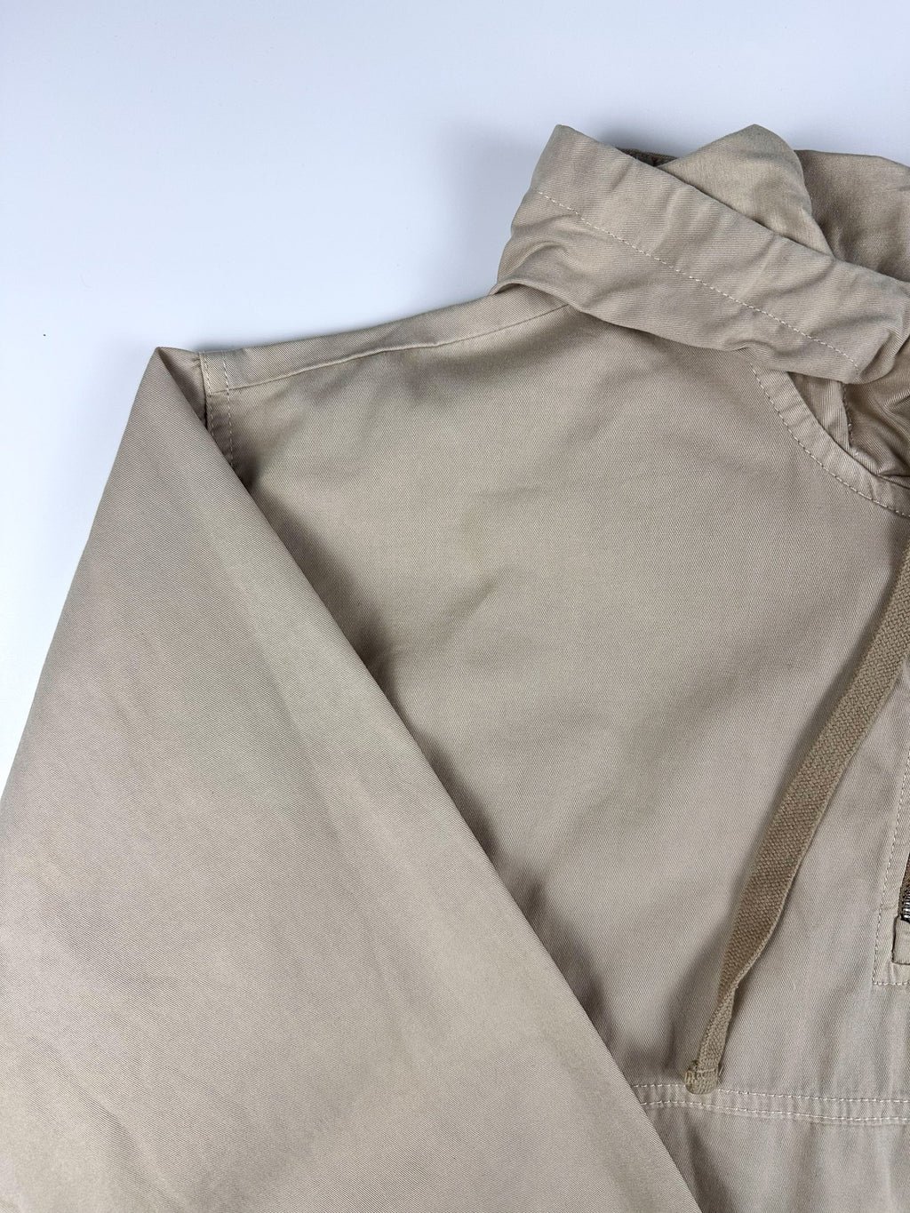 Preloved Adidas Embroidered Trefoil Logo Hooded Quarter Zip Jacket (S)