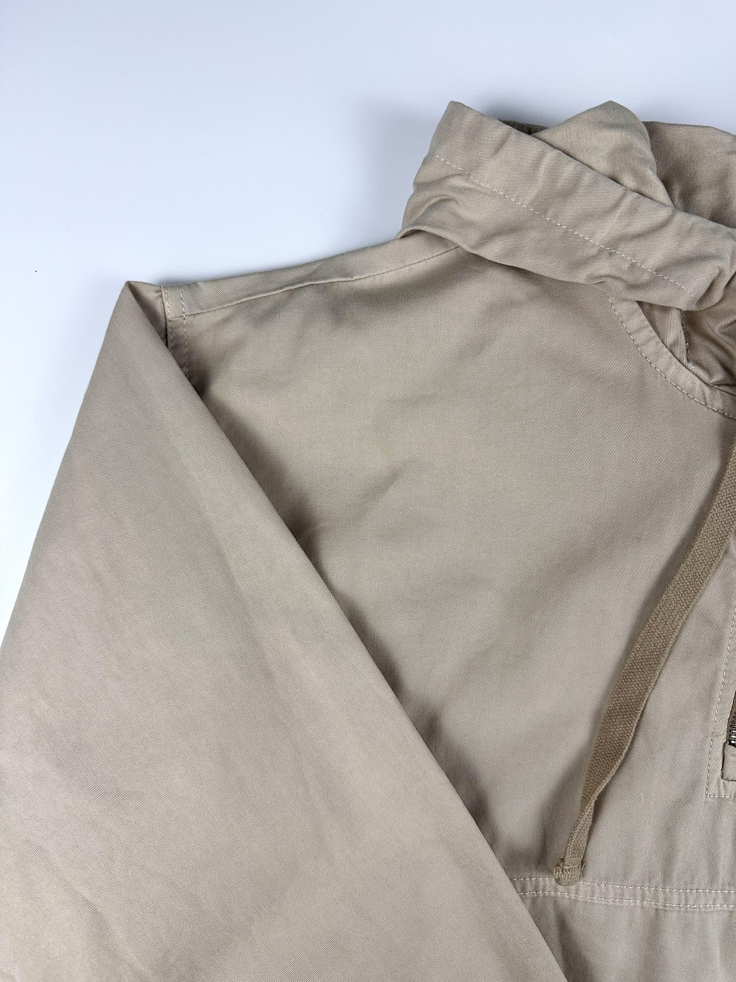 Preloved Adidas Embroidered Trefoil Logo Hooded Quarter Zip Jacket (S)
