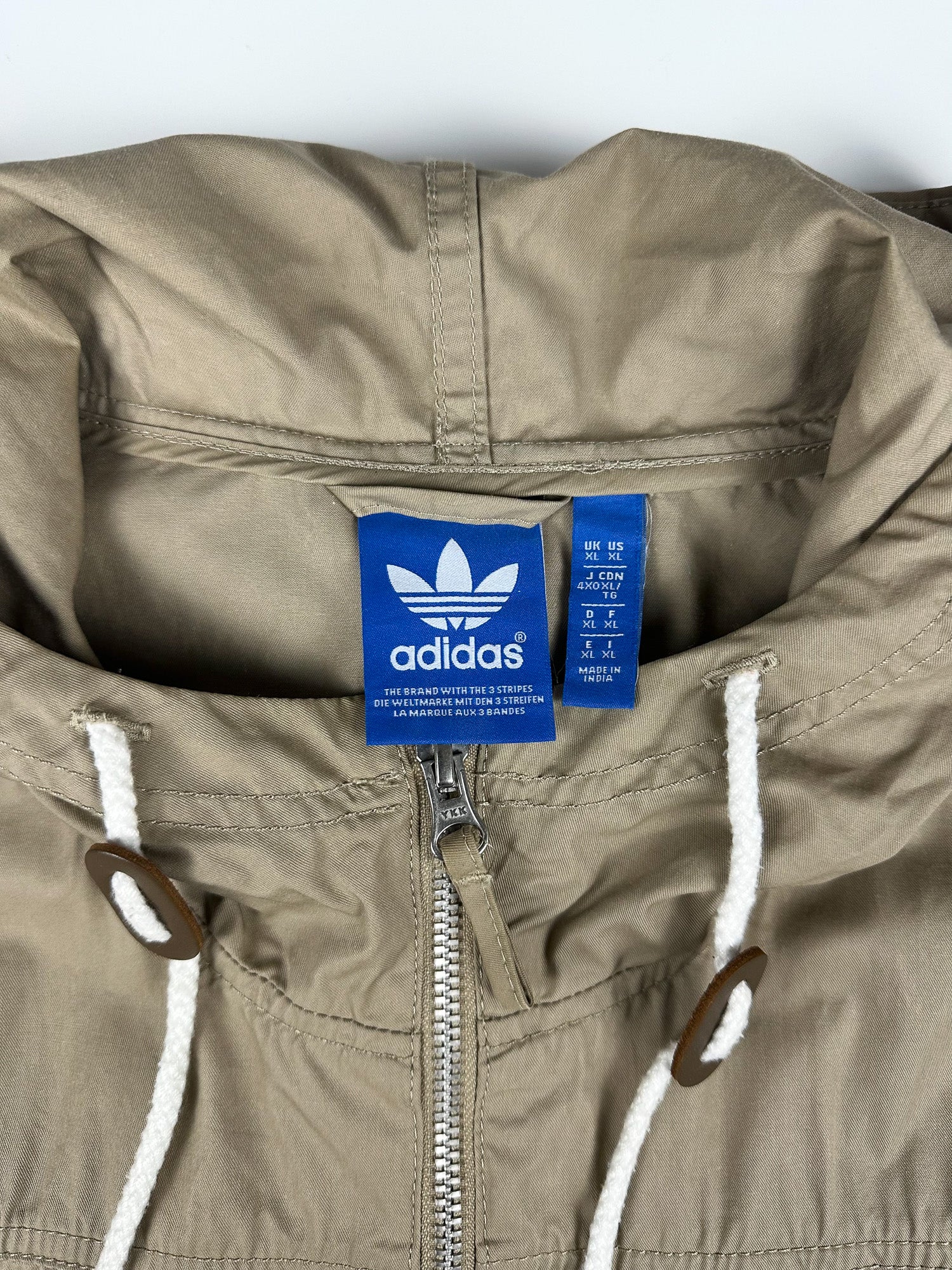 Preloved Adidas Fisherman Toggle Embroidered Logo Hooded Parka Jacket (XL)