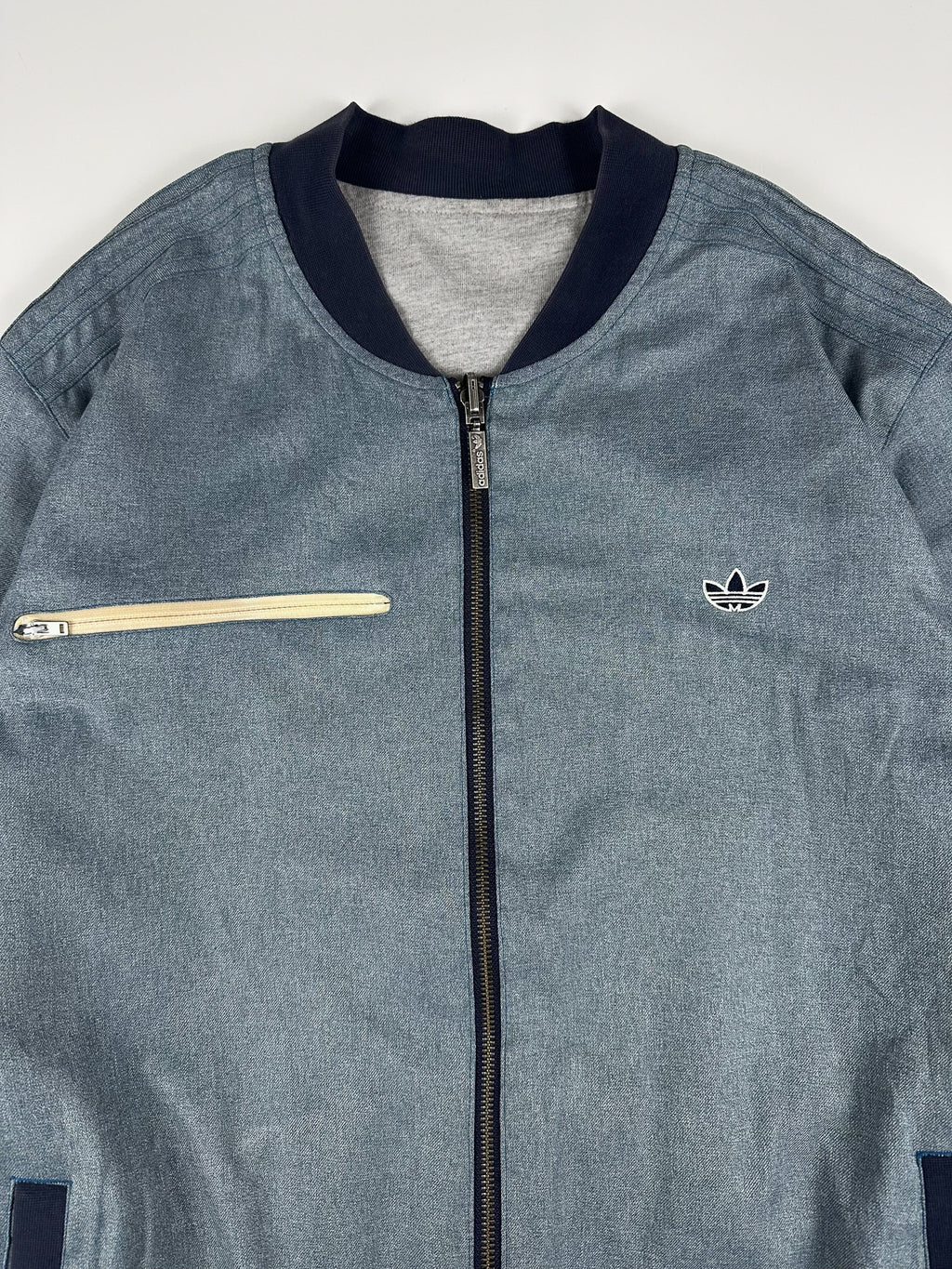Preloved Adidas Reversible Small Trefoil Logo Patch Bomber Jacket (L)
