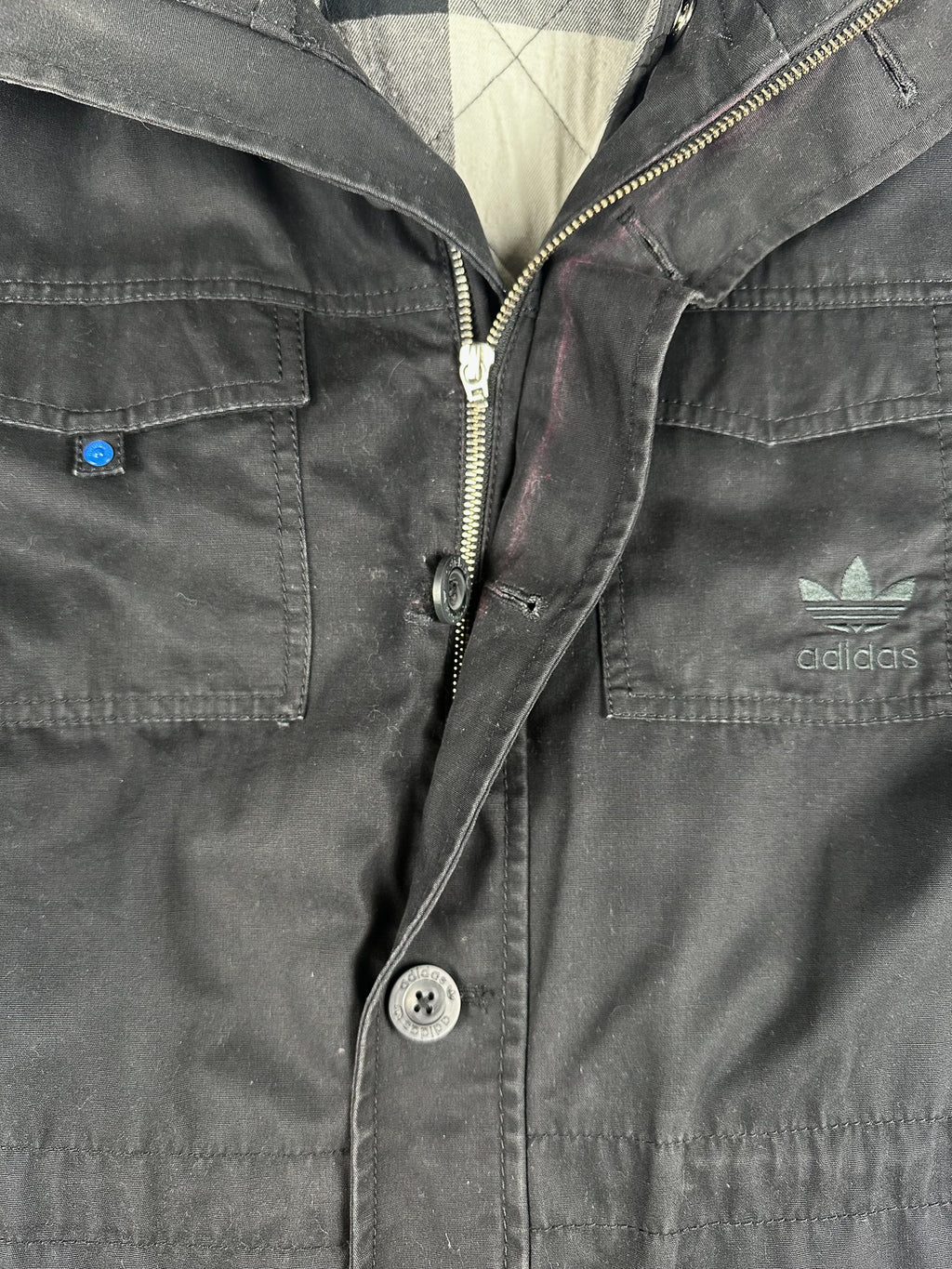 Preloved 2010 Adidas Heavy Double Lined Removable Bomber Parka Jacket (L)