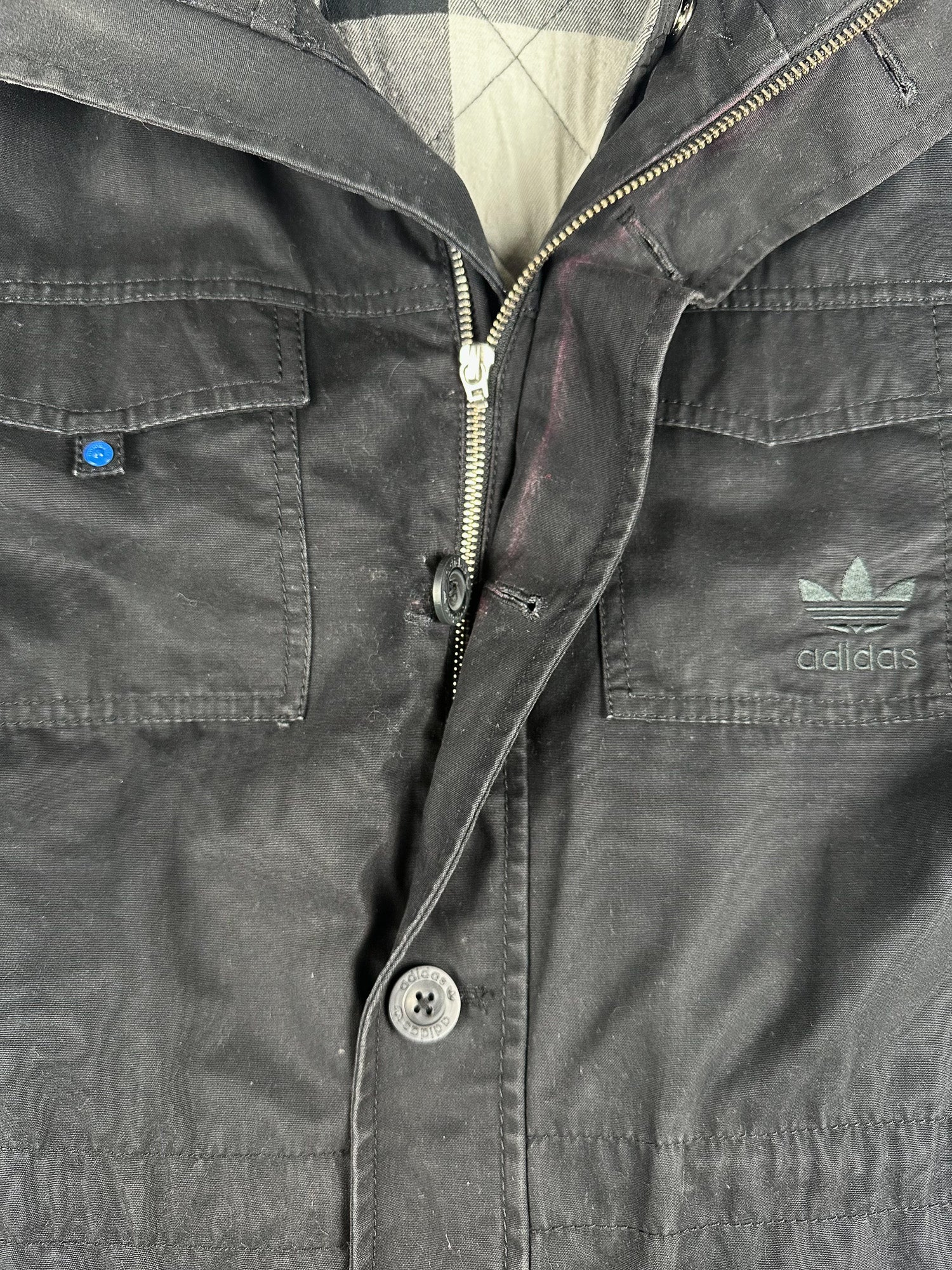 Preloved 2010 Adidas Heavy Double Lined Removable Bomber Parka Jacket (L)