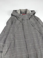 Preloved Puma Clyde Plaid Embroidered Sleeve Logo Hooded Parka Jacket (XL)