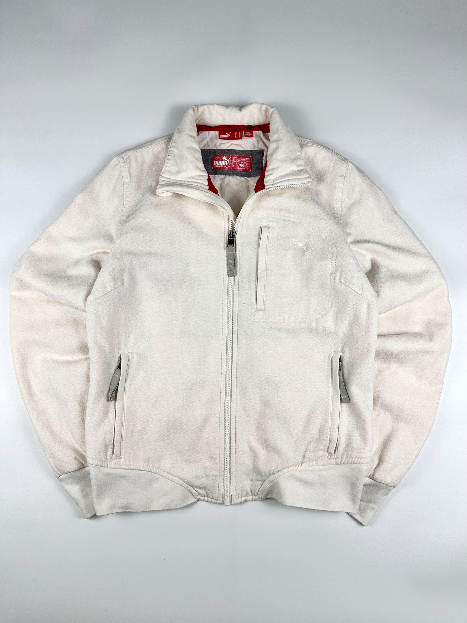 Preloved Puma Heavy Quilt Lined Cotton Bomber Track Jacket (M)