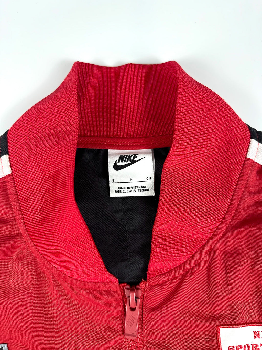 Preloved Nike Team Sportswear Motor Cycle Embroidered Logo Bomber Jacket (S)
