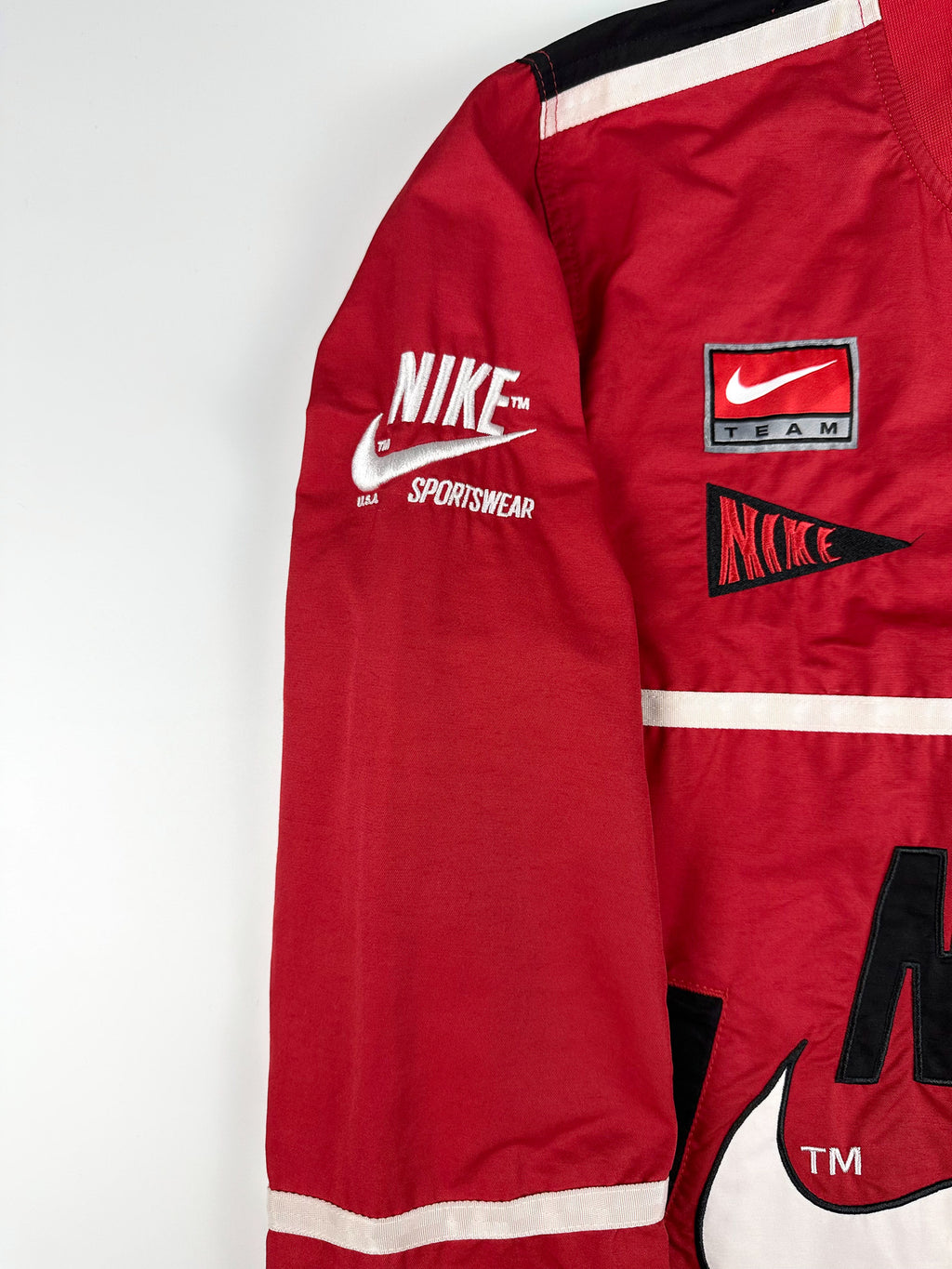 Preloved Nike Team Sportswear Motor Cycle Embroidered Logo Bomber Jacket (S)