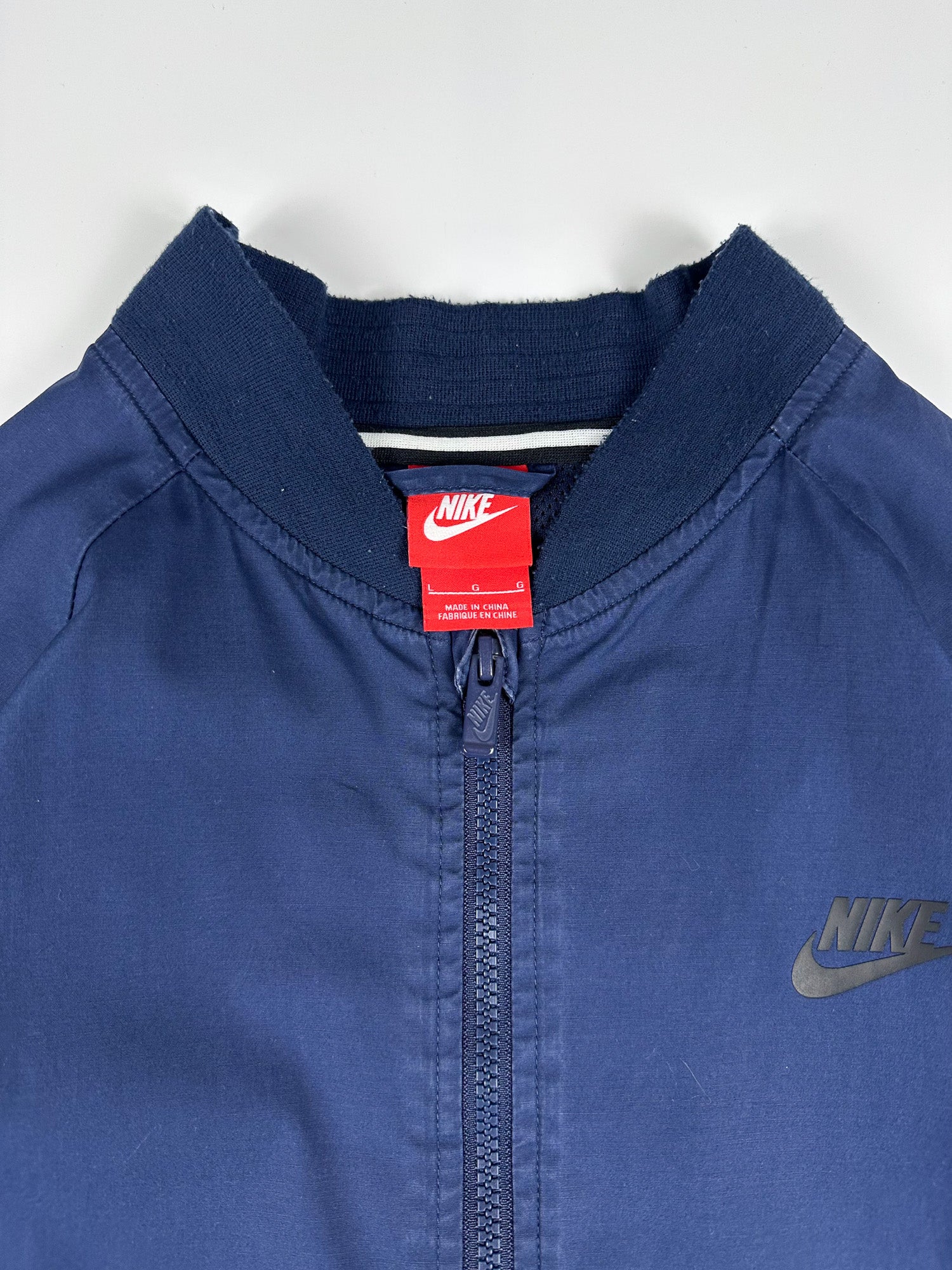 Preloved Nike Sportswear Club Logo Windbreaker Bomber Jacket (L)