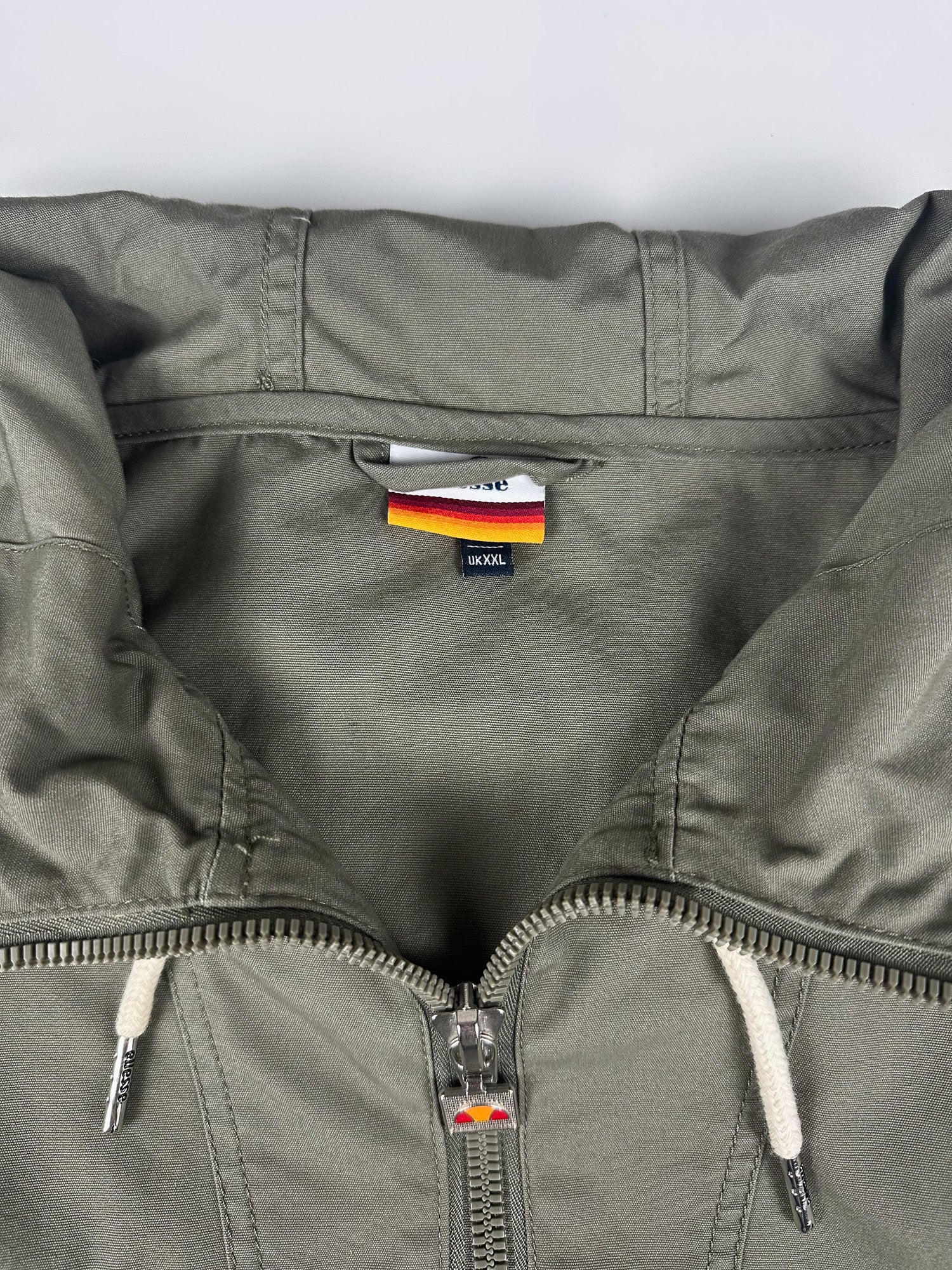 Preloved Ellesse 1/4 Zip Embroidered Logo Patch Hooded Anorak Jacket (2XL)