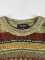 Preloved G2000 Western Pattern Textured Knit Round Neck Sweater (M)