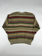 Preloved G2000 Western Pattern Textured Knit Round Neck Sweater (M)
