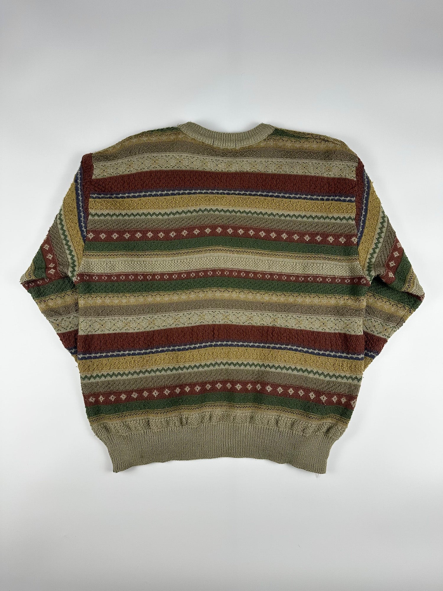 Preloved G2000 Western Pattern Textured Knit Round Neck Sweater (M)