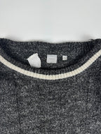 Vintage 90s Western Colour Block Aztec Print Knitted Round Neck Sweater (XL)