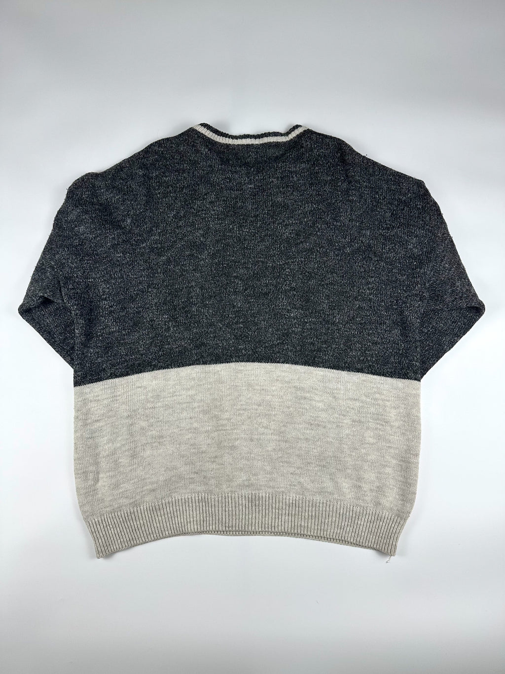 Vintage 90s Western Colour Block Aztec Print Knitted Round Neck Sweater (XL)
