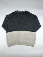 Vintage 90s Western Colour Block Aztec Print Knitted Round Neck Sweater (XL)