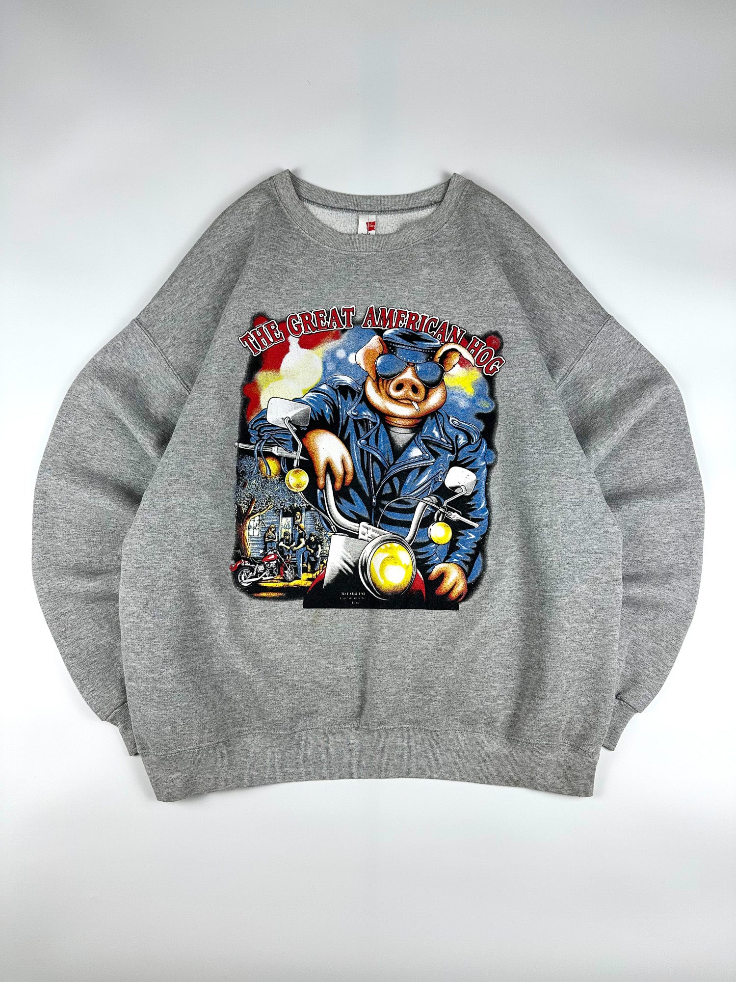 Preloved The Great American Hog Harley Davidson 3D Emblem Sweatshirt (XL)
