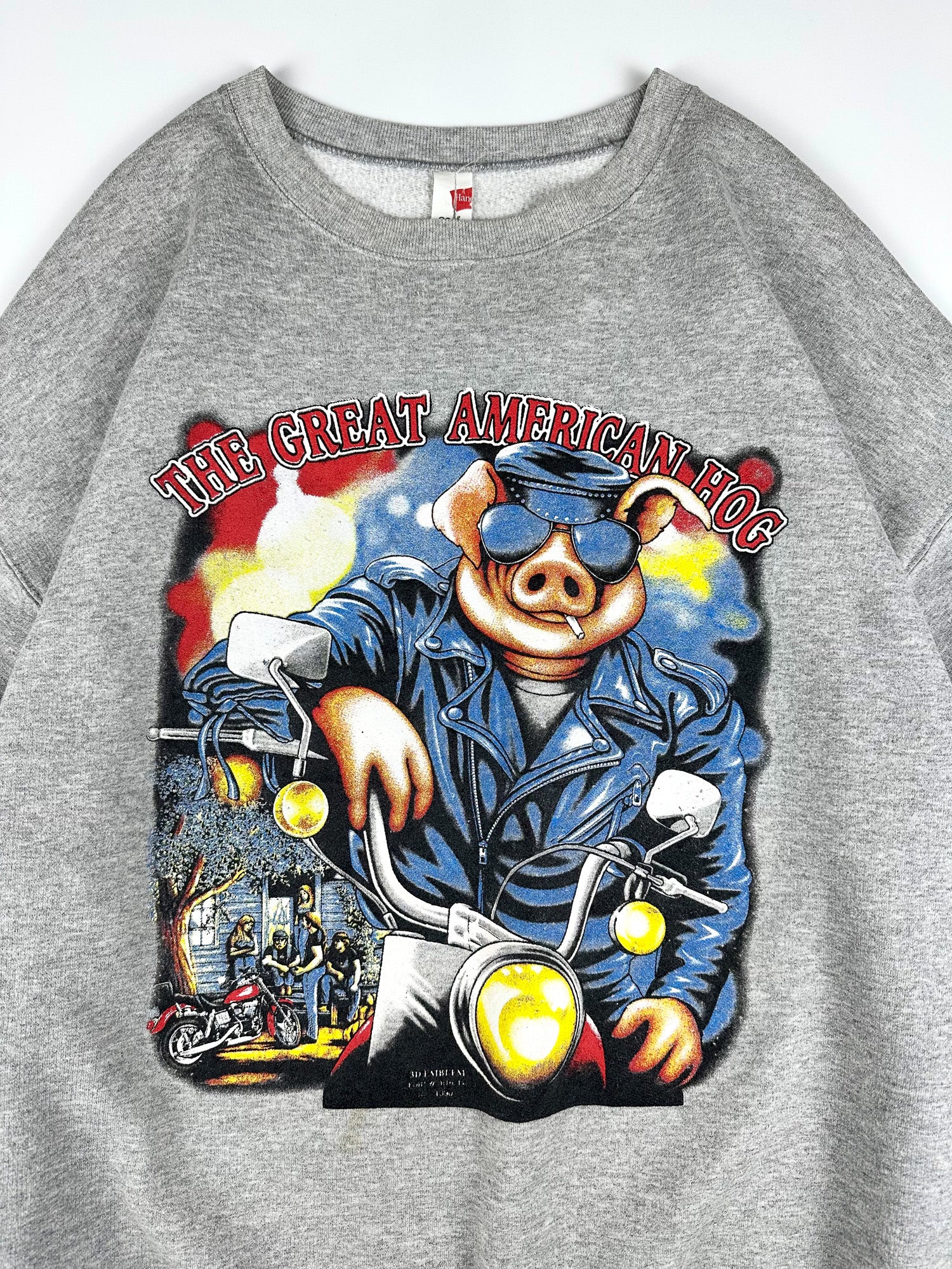 Preloved The Great American Hog Harley Davidson 3D Emblem Sweatshirt (XL)