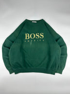 Vinntage 90s Hugo Boss America Embroidered Block Spellout Crewneck Sweatshirt (L/XL)