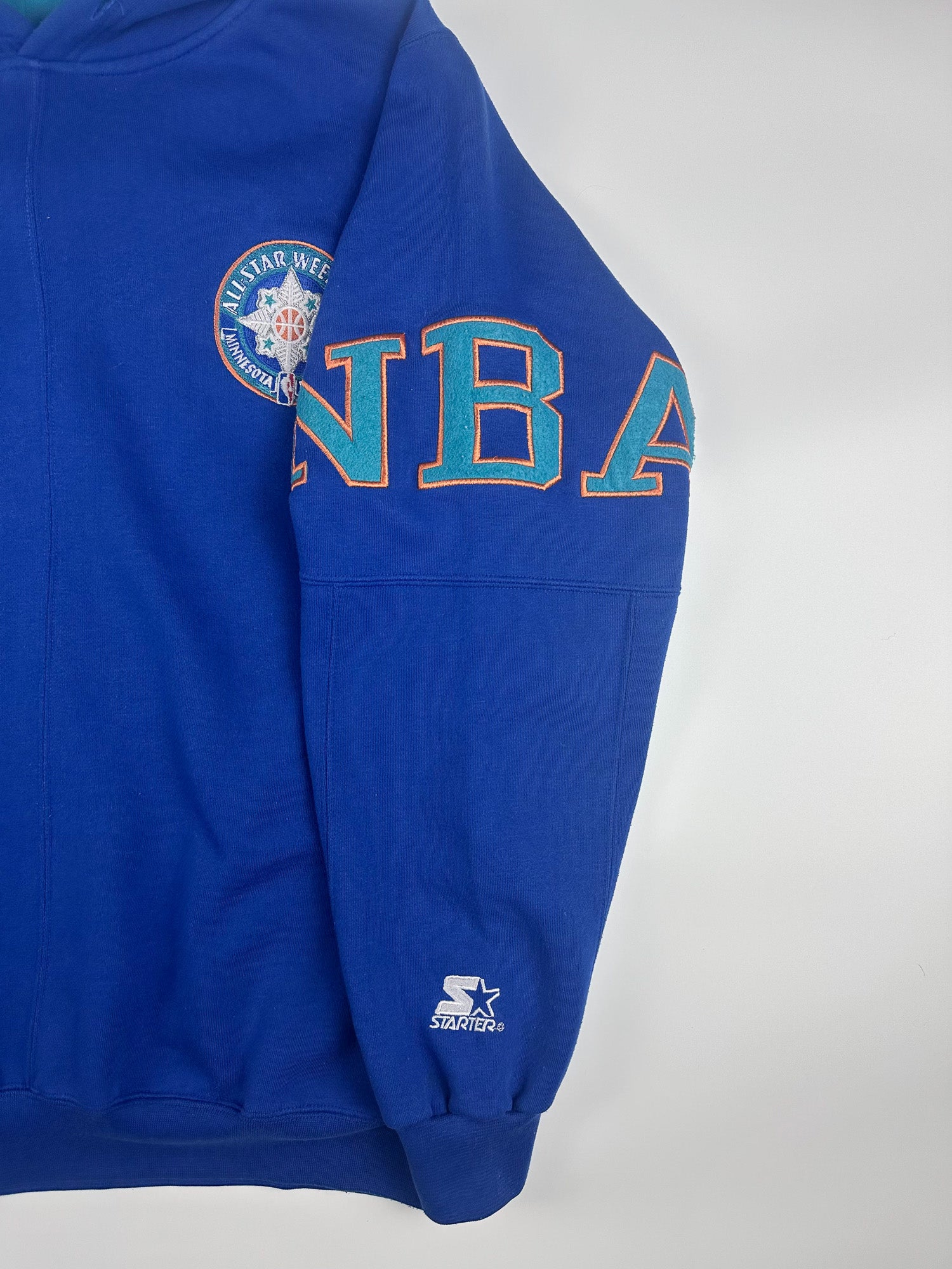Vintage 90s Starter 1994 Minnesota NBA All-Star Weekend Hooded Sweatshirt (XL)