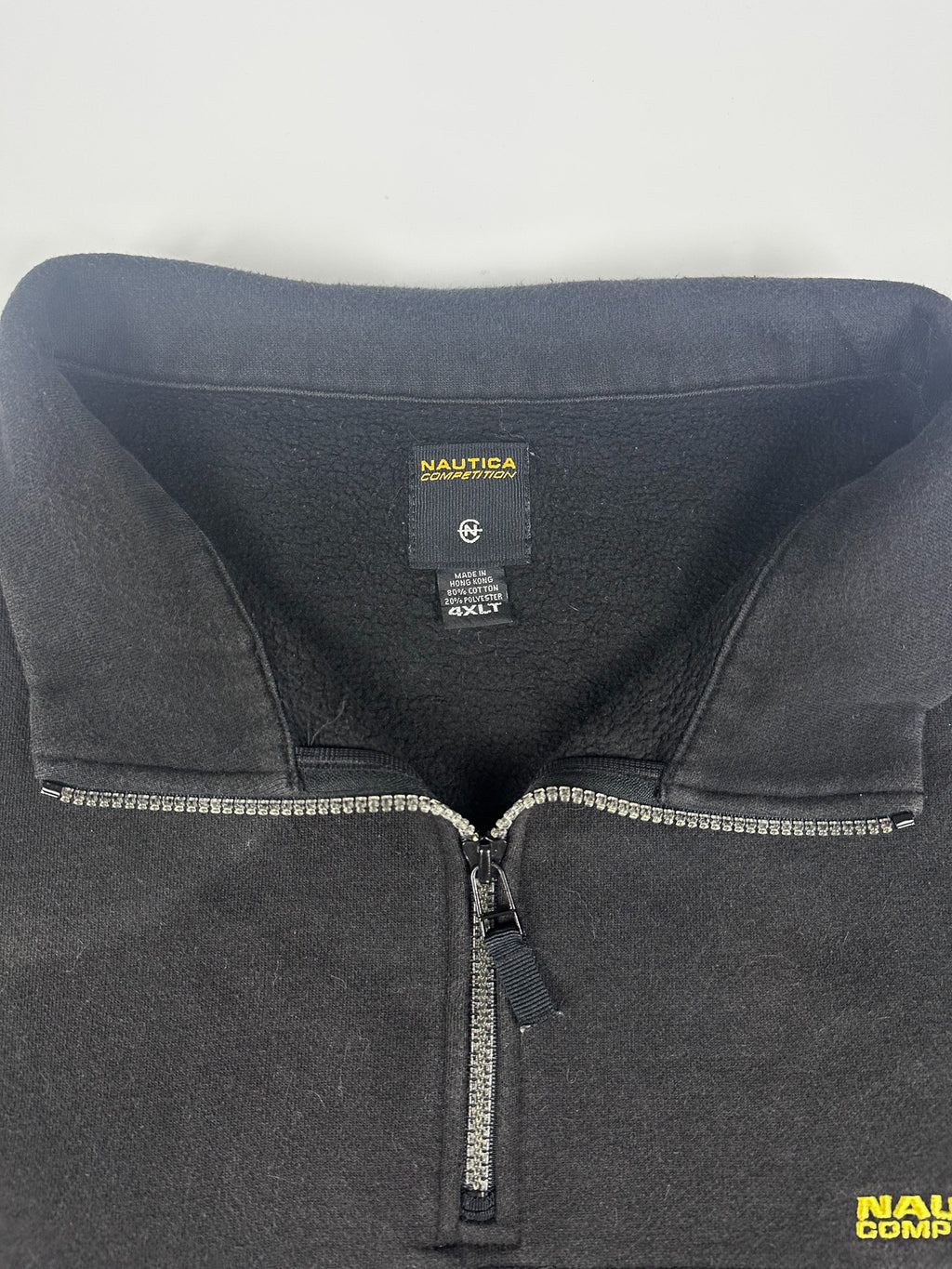 Vintage 90s Nautica Compeition Embroidered 1/4 Zip Sweatshirt (4XLT)