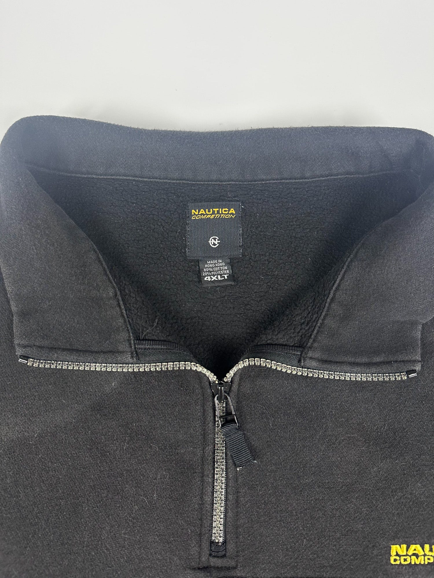 Vintage 90s Nautica Compeition Embroidered 1/4 Zip Sweatshirt (4XLT)