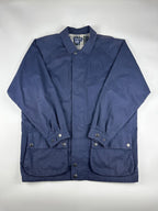 Vintage 90s Nautica Plaid Lined Heavyweight Utility Trench Parka Jacket (XL)
