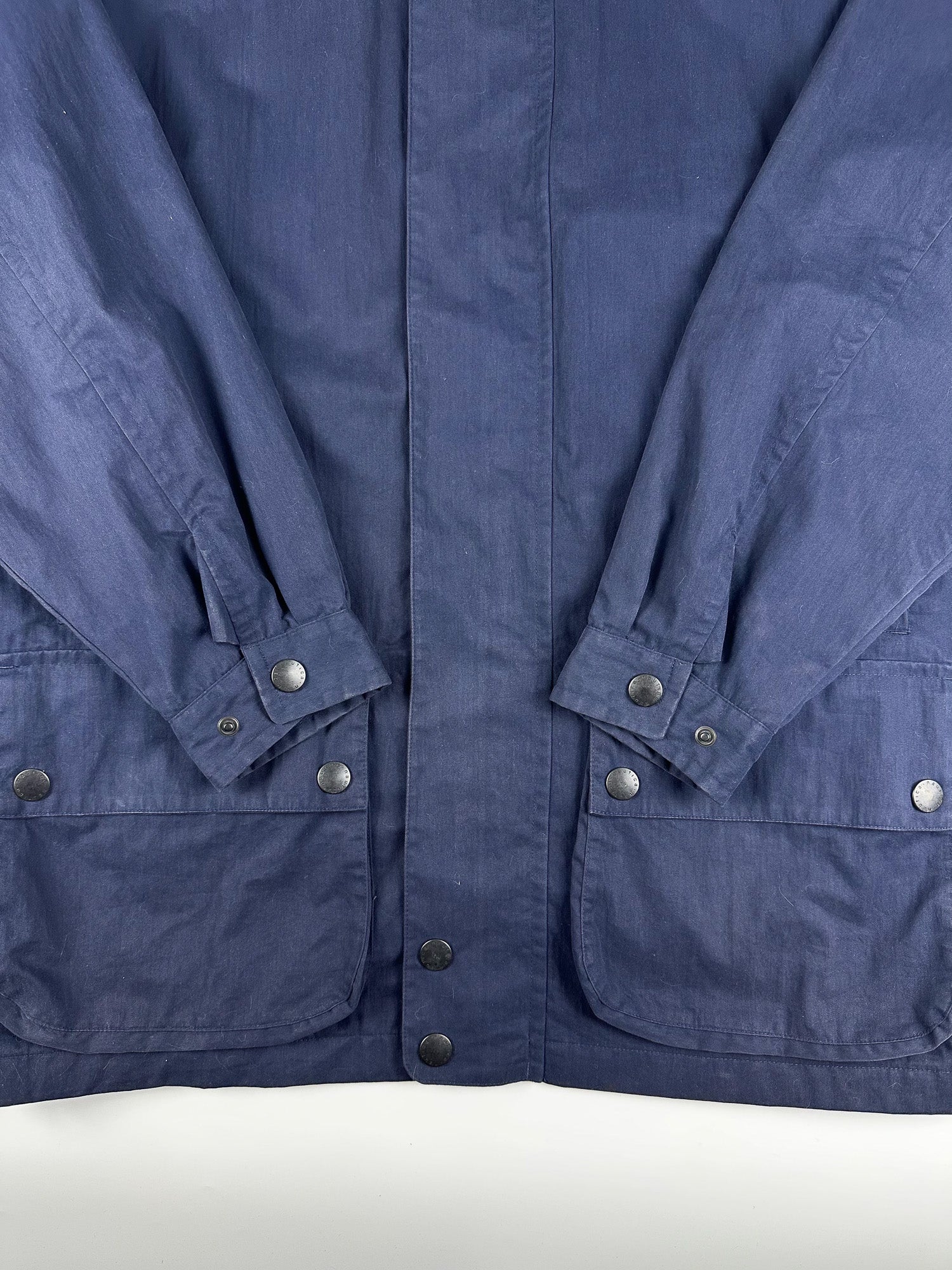 Vintage 90s Nautica Plaid Lined Heavyweight Utility Trench Parka Jacket (XL)