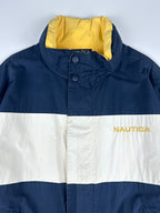 Vintage 90s Nautica Embroidered Spellout Reversible Sailing Jacket (2XL)