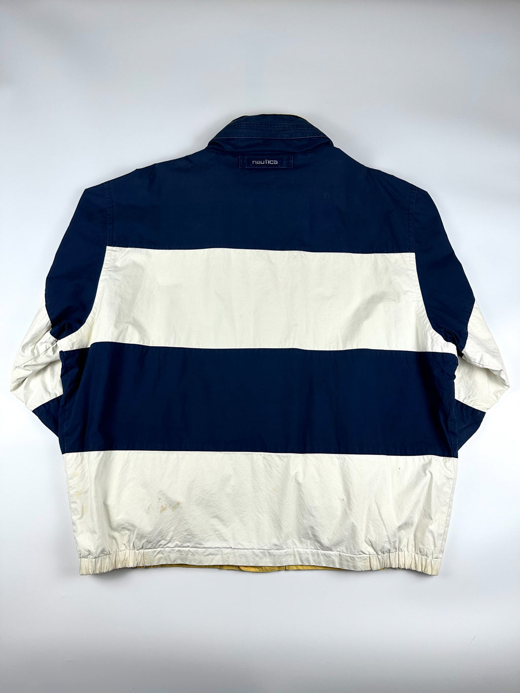 Vintage 90s Nautica Embroidered Spellout Reversible Sailing Jacket (2XL)