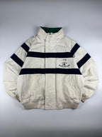 Vintage 90s Nautica Challenge J-Class Horizontal Striped Sailing Jacket (L)