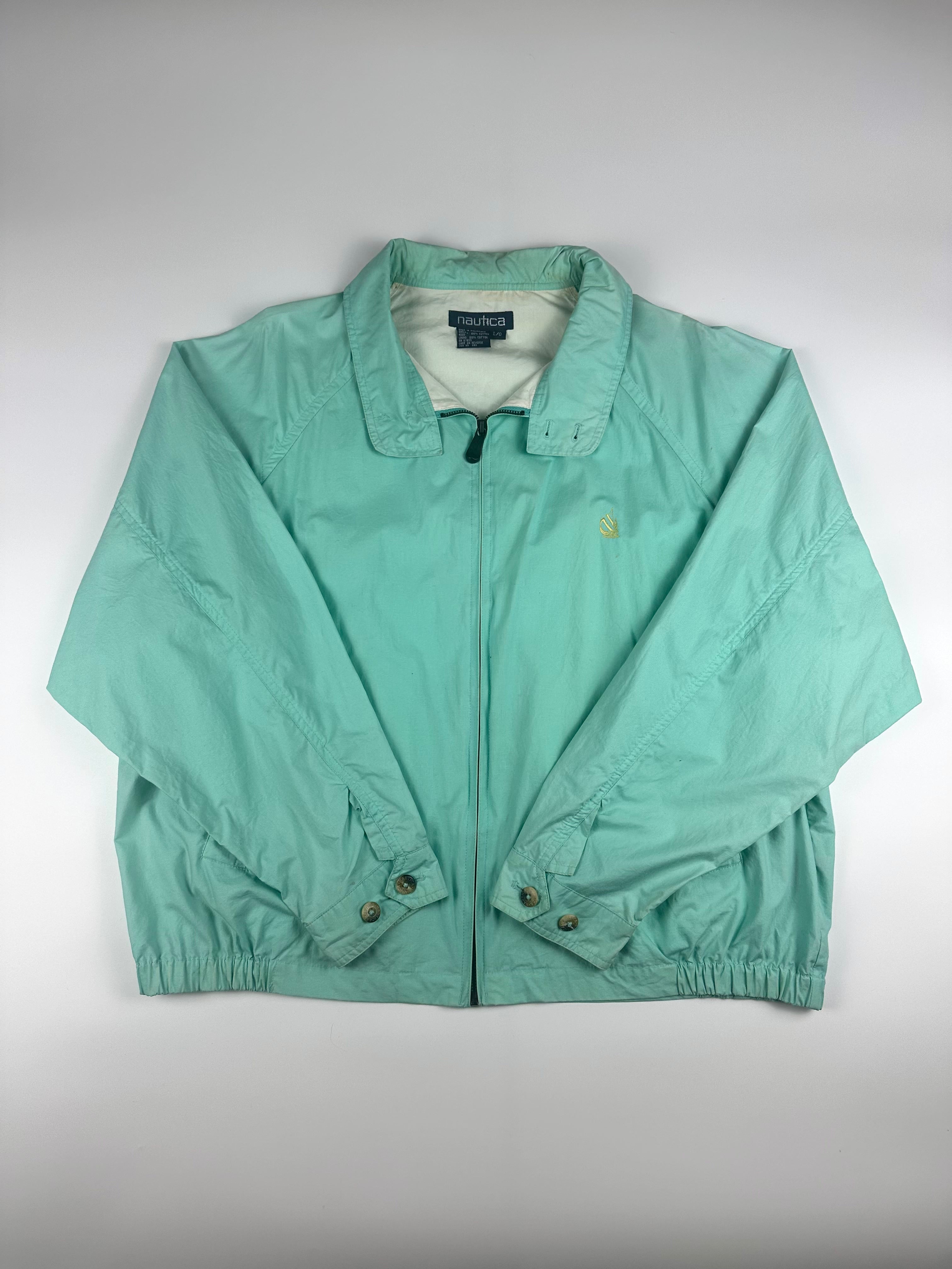 Vintage 90s Nautica Embroidered Small Logo Harrington Jacket (L)