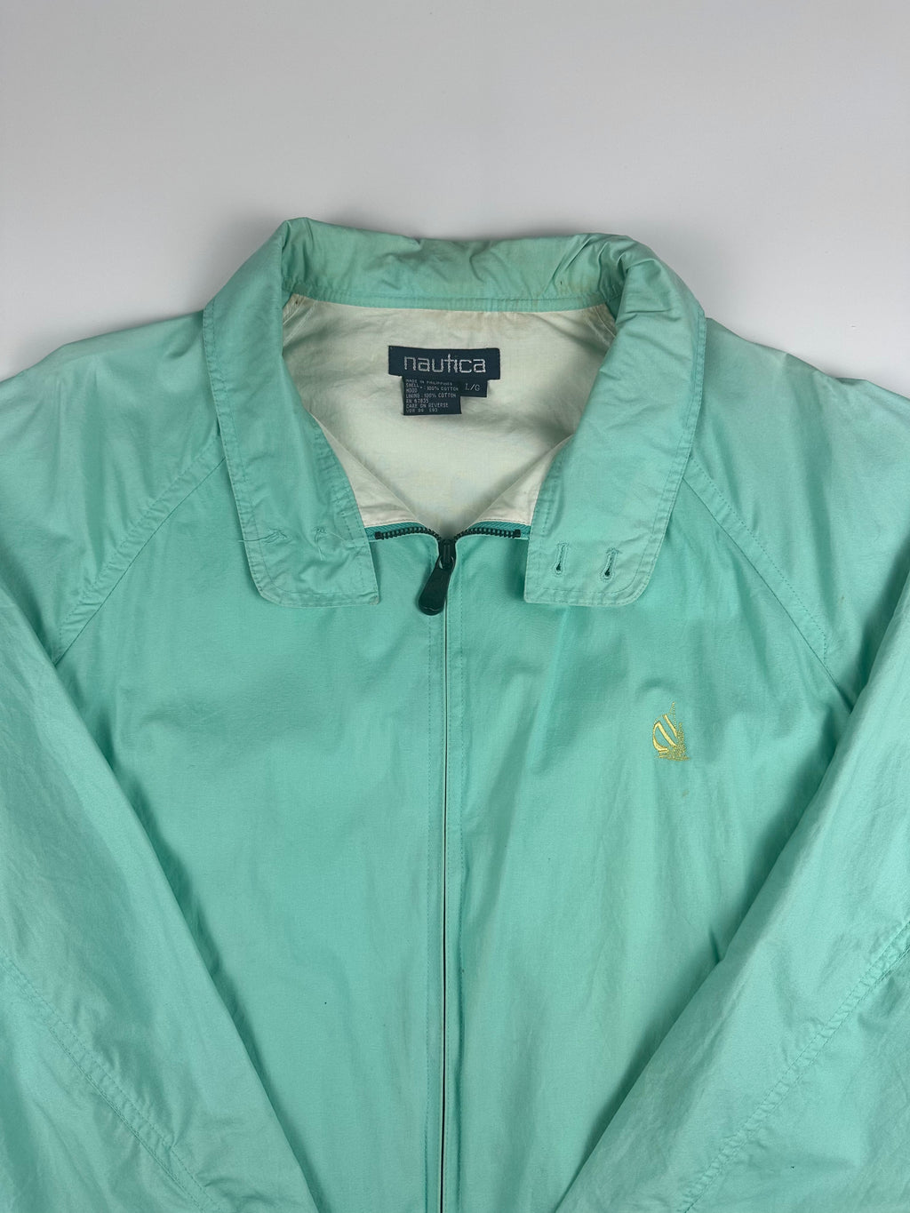 Vintage 90s Nautica Embroidered Small Logo Harrington Jacket (L)