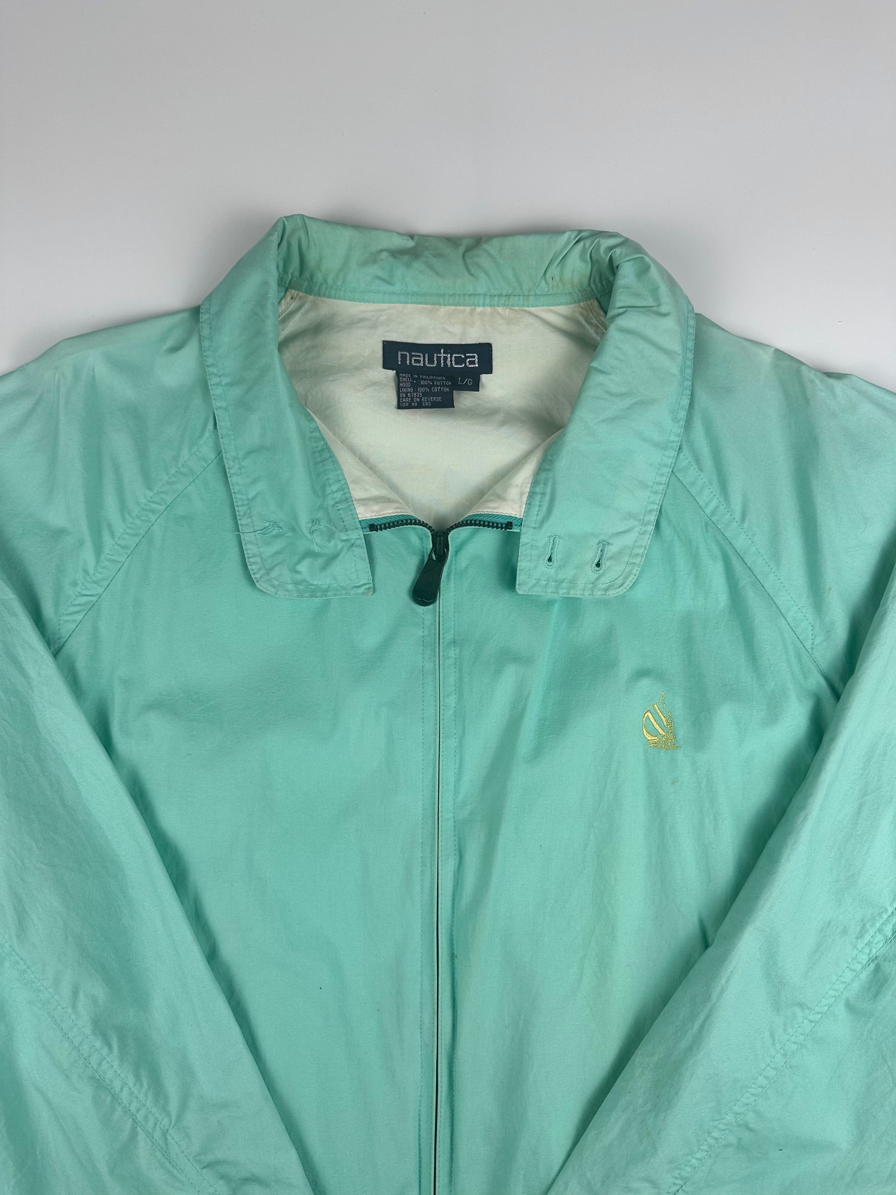 Vintage 90s Nautica Embroidered Small Logo Harrington Jacket (L)