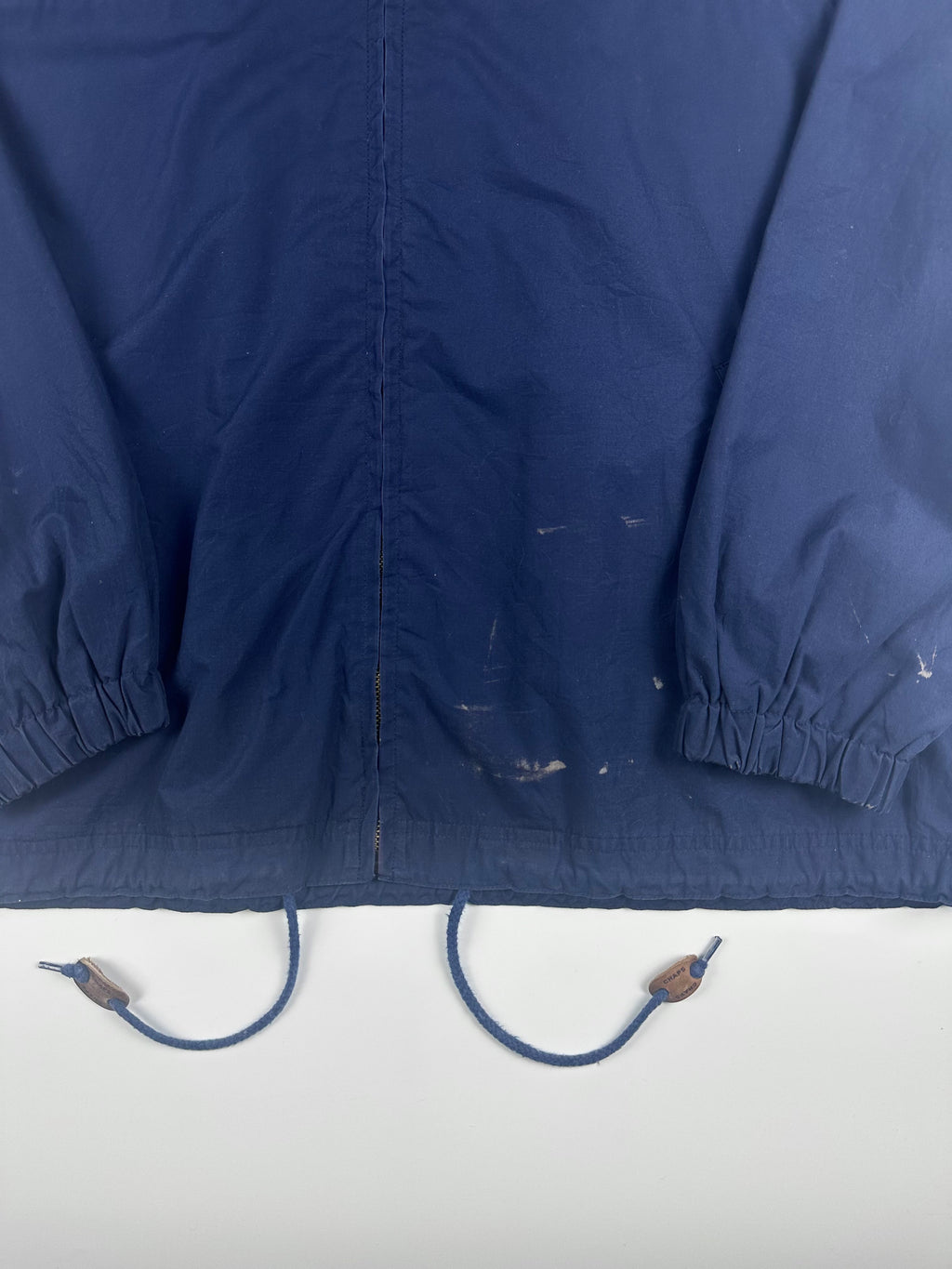 Vintage 90s Chaps Ralph Lauren Embroidered Spellout Hooded Parka Jacket (L)